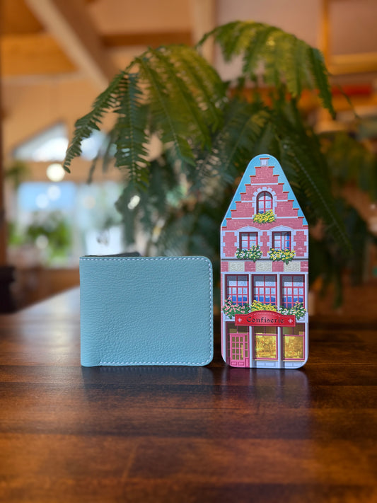 【屋久鹿革】二つ折り財布(ベルギー・ブルージュ)【1点物】