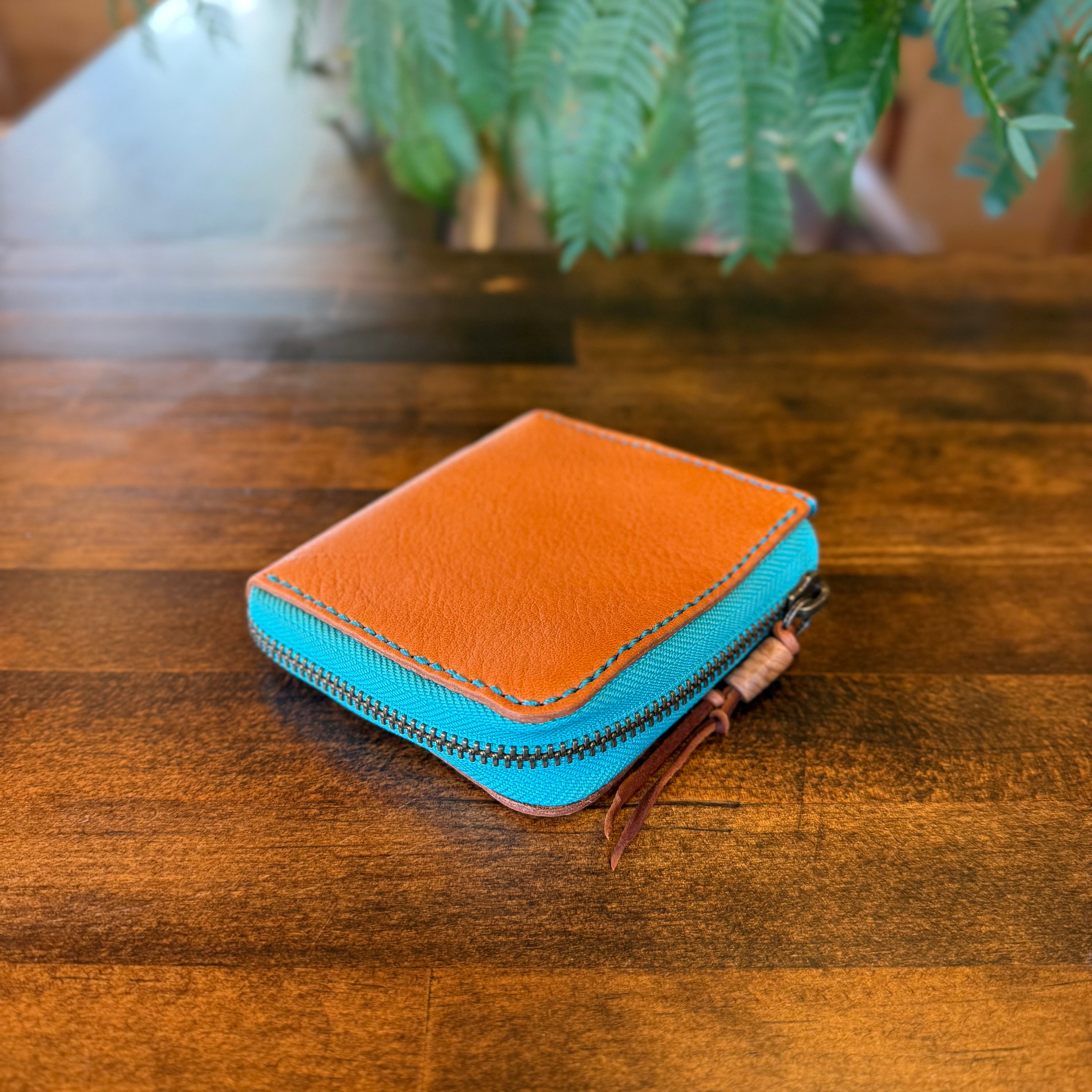[Yakushika Leather] Ultimate Island Wallet / Camel x Lemon