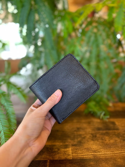 Bi-fold wallet (black x camel) 