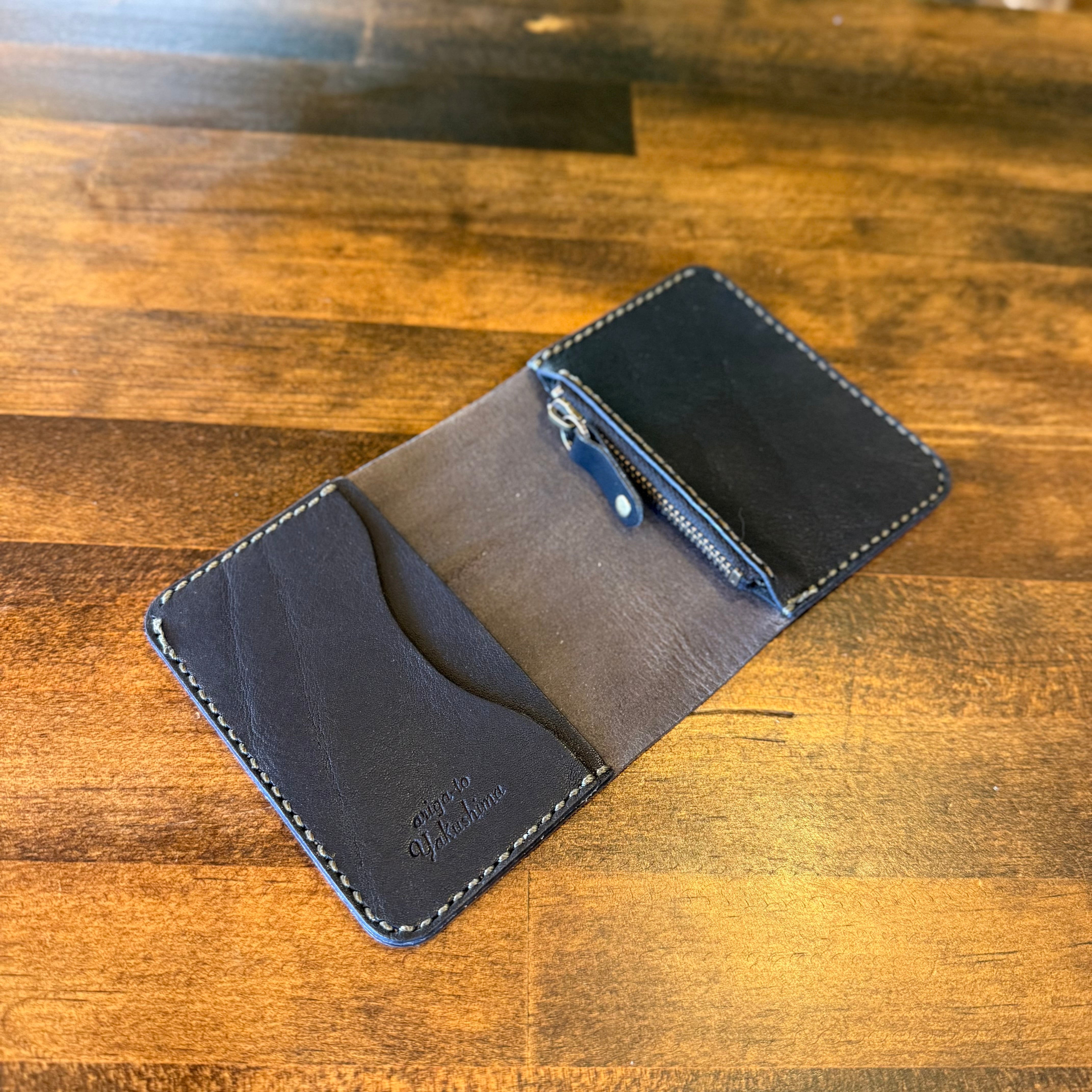 【屋久鹿革】家計管理Wallet(カーキ)