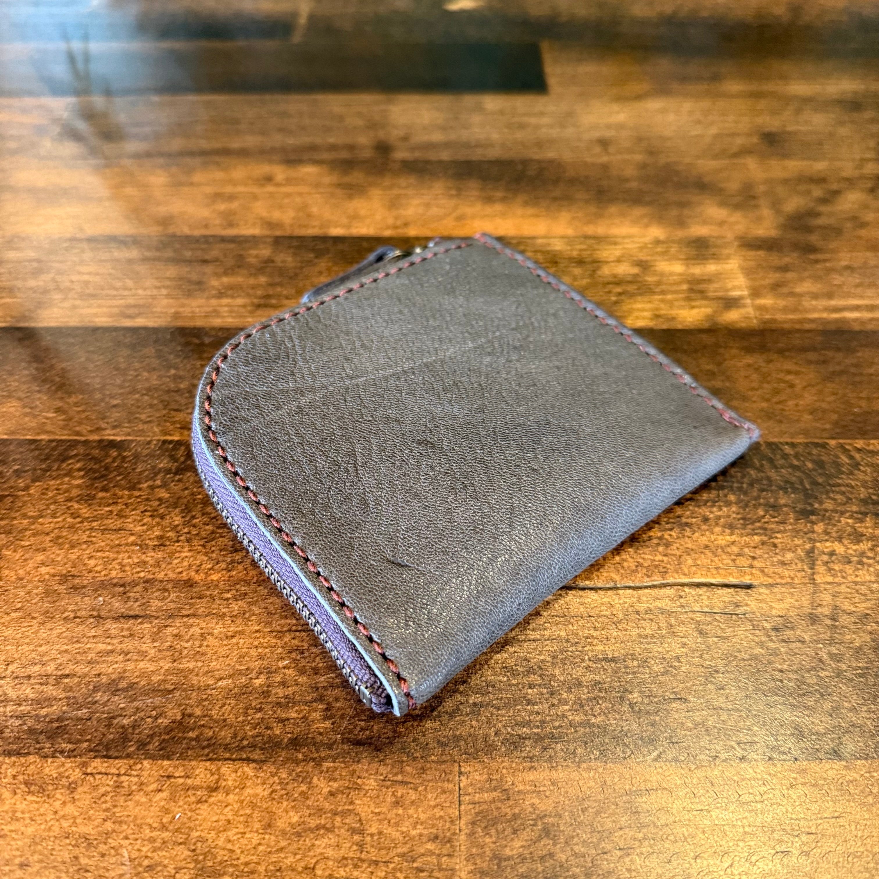 [Yakushika Deer Leather] Island Wallet / Khaki