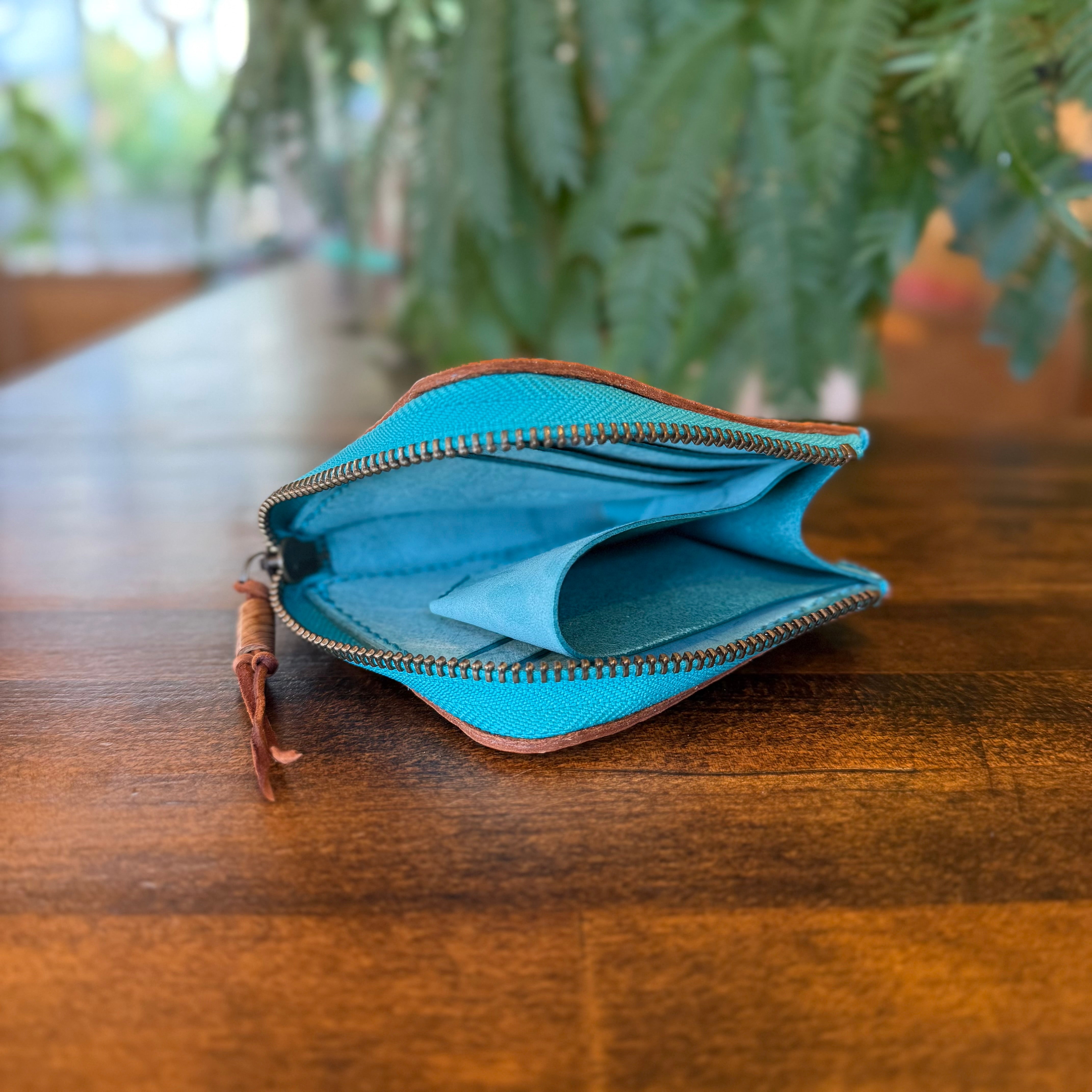 [Yakushika Leather] Ultimate Island Wallet / Camel x Lemon