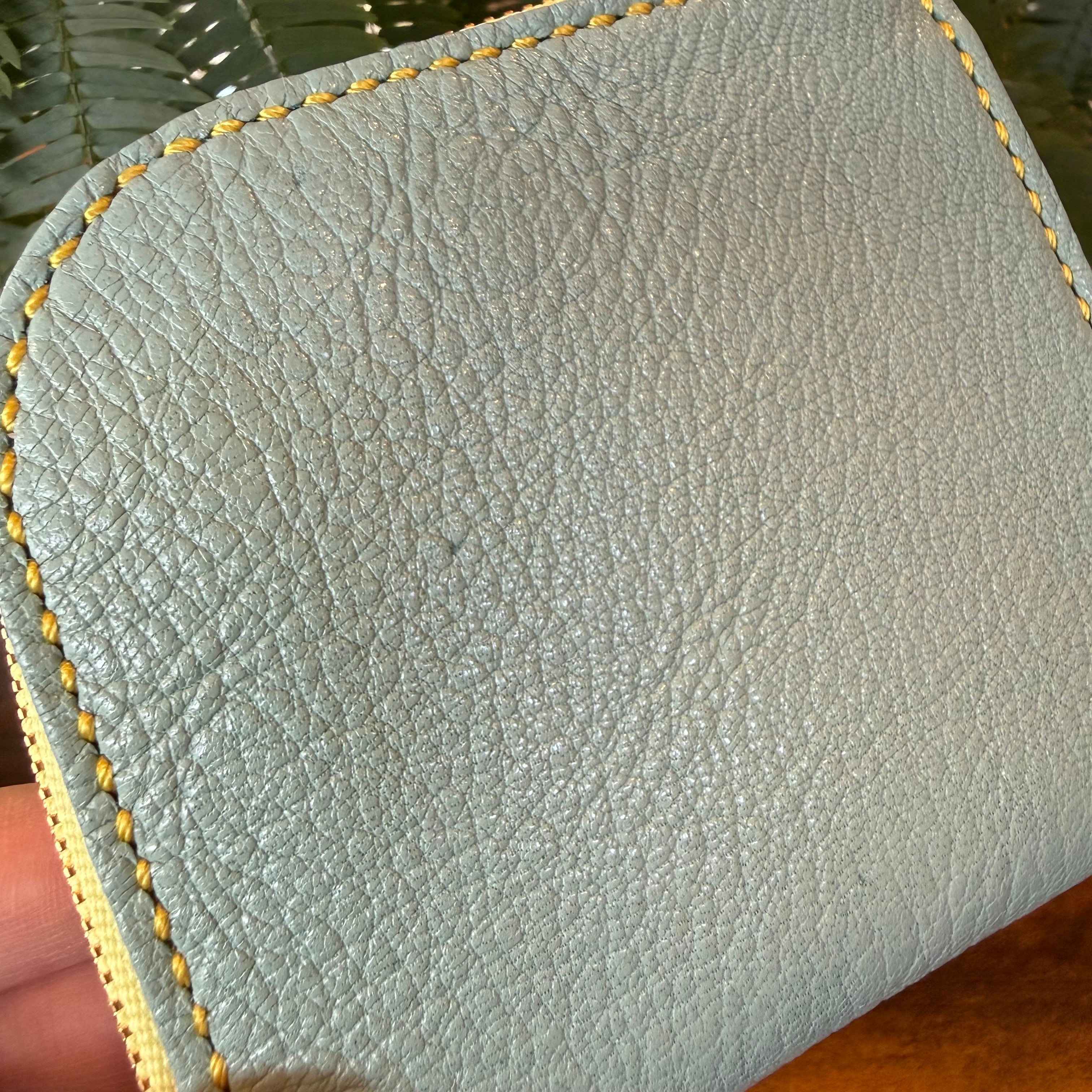 【屋久鹿革】島財布・ターコイズ