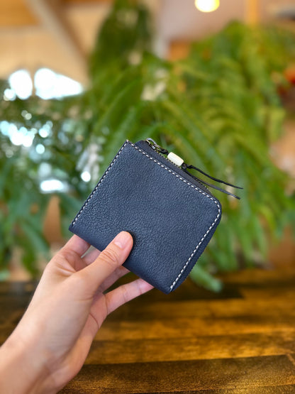 究極の島財布(ネイビーブルー×グレー)
