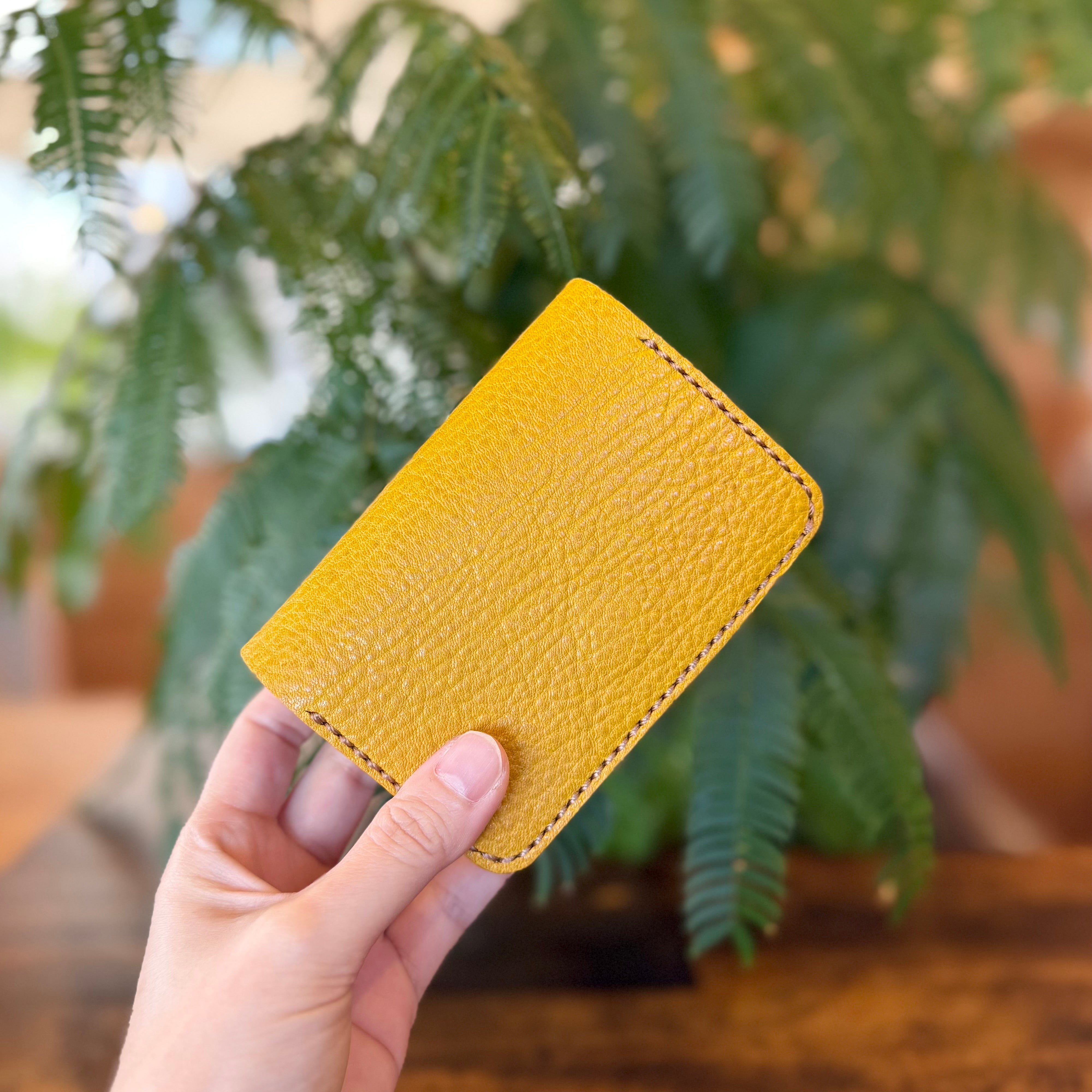 【屋久鹿革】こぢんまり財布(菜の花)