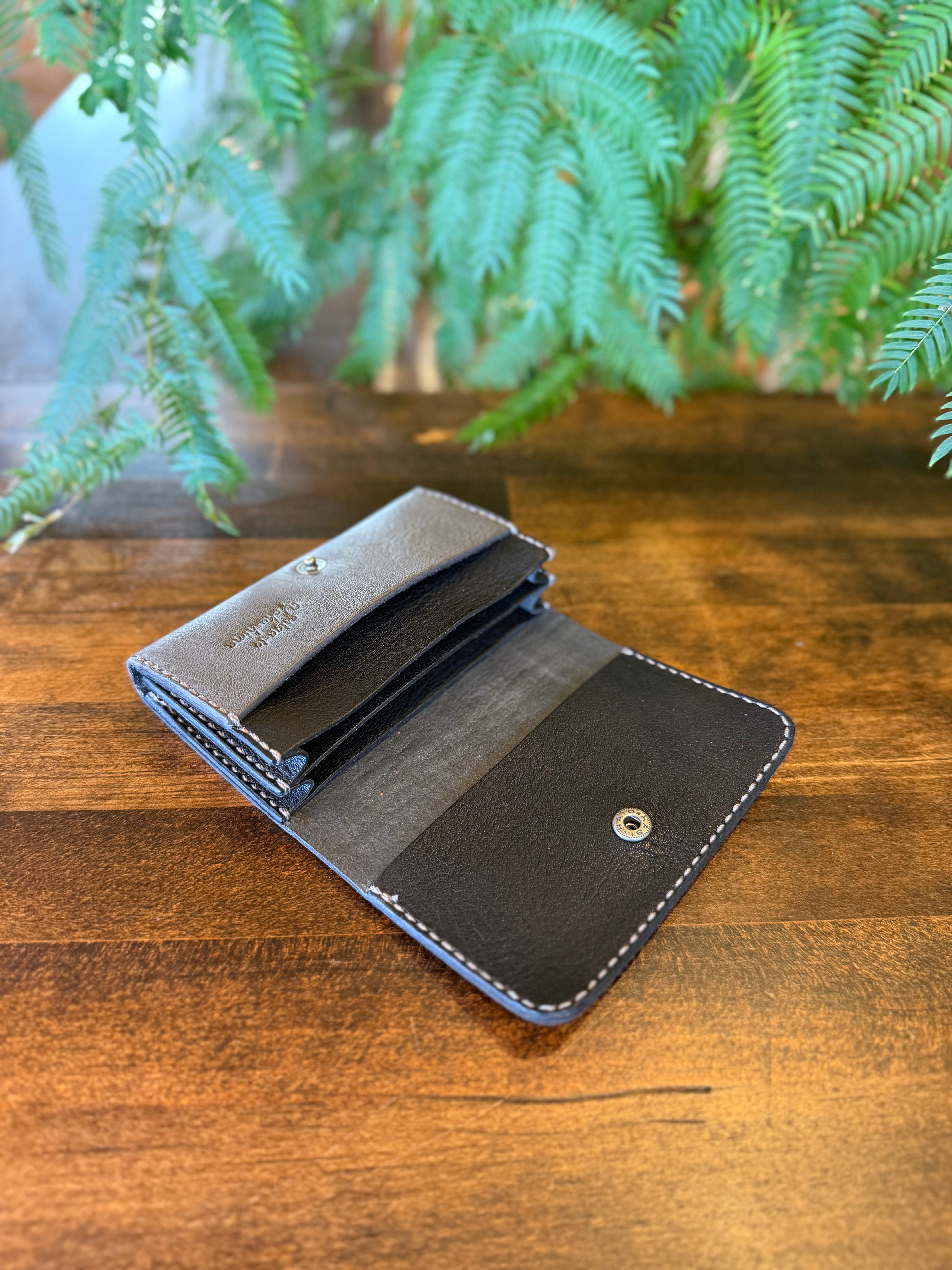 【屋久鹿革】おさいふ名刺入れスクエアタイプ