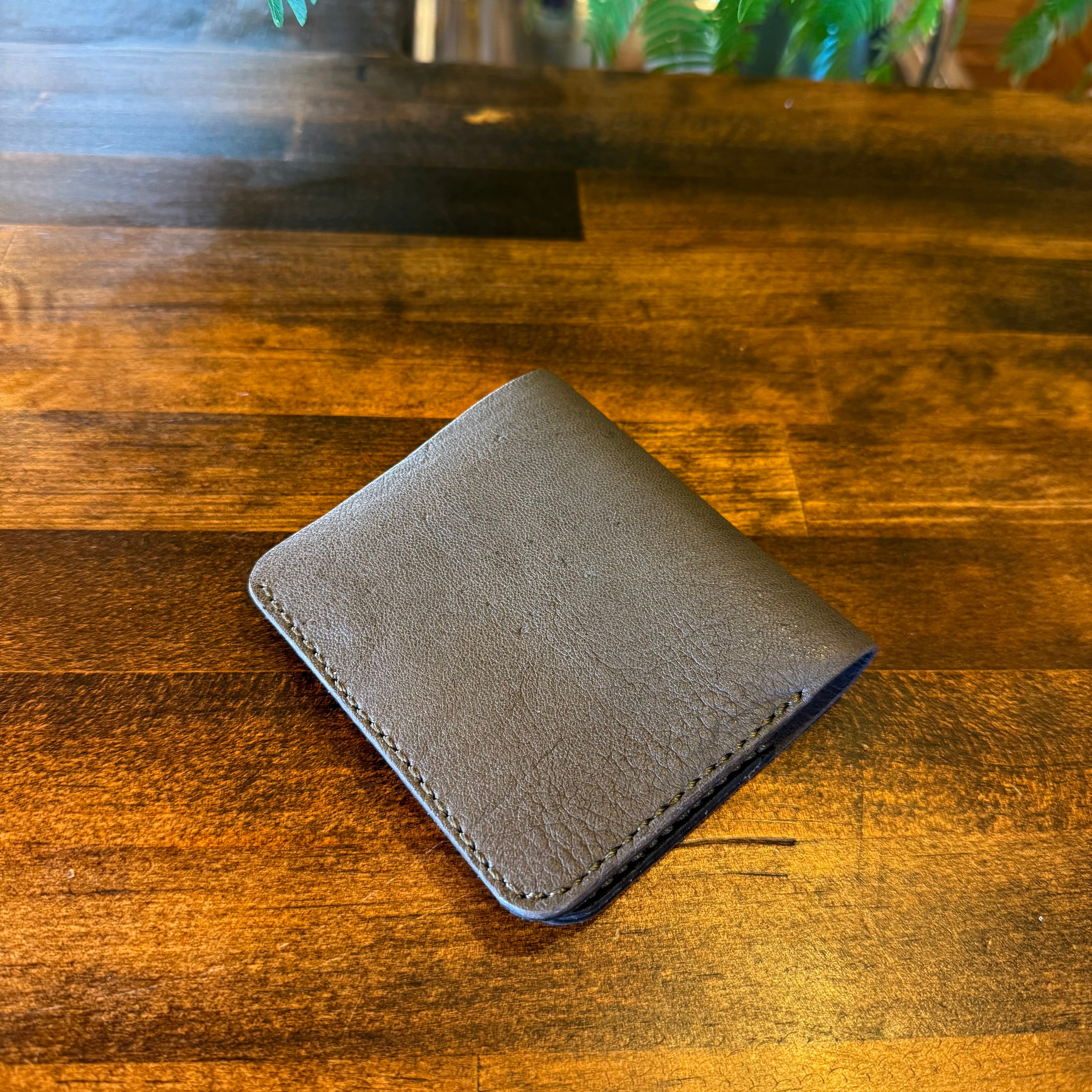 【屋久鹿革】家計管理Wallet(カーキ)