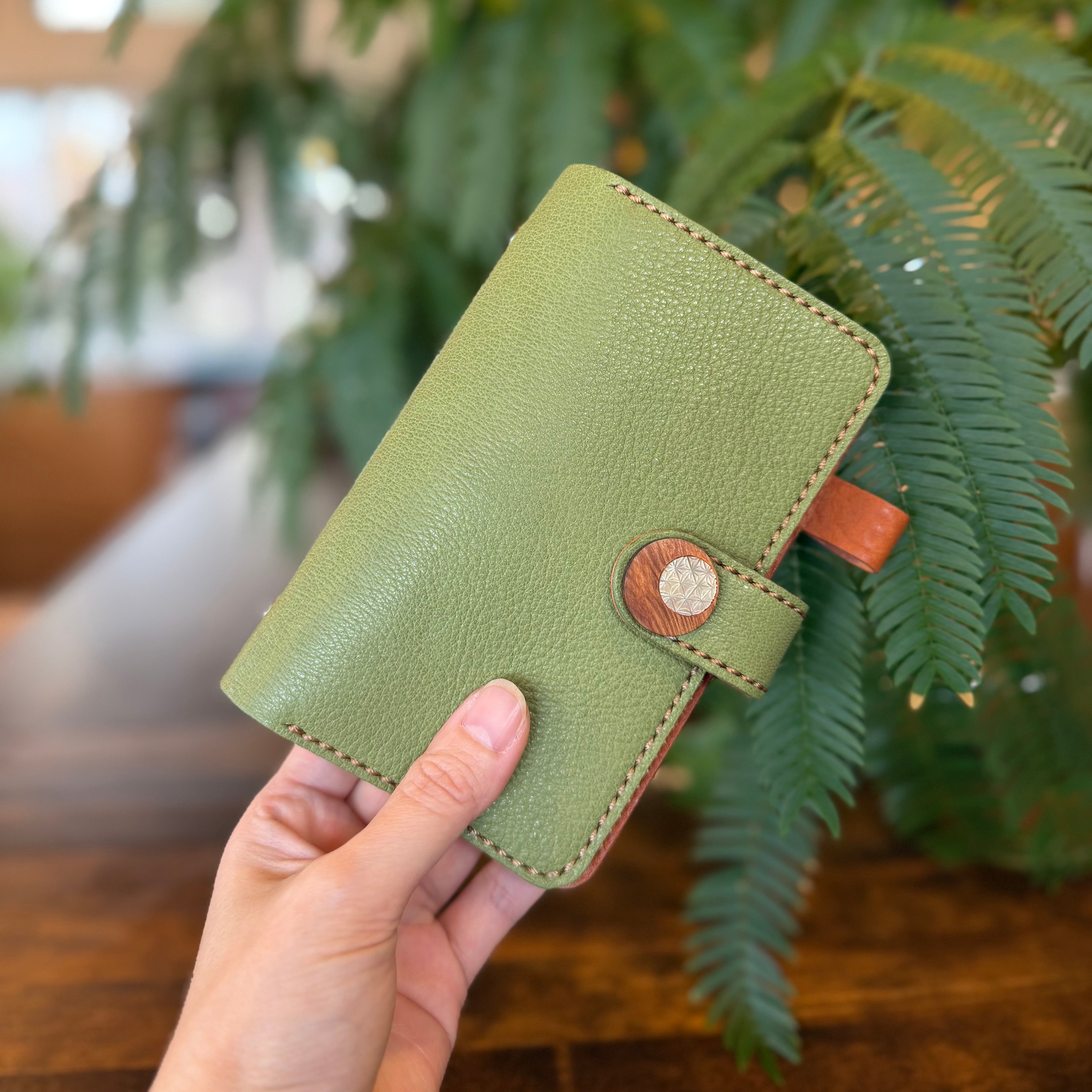 【屋久鹿革】システム手帳カバー〈ミニ6穴サイズ〉