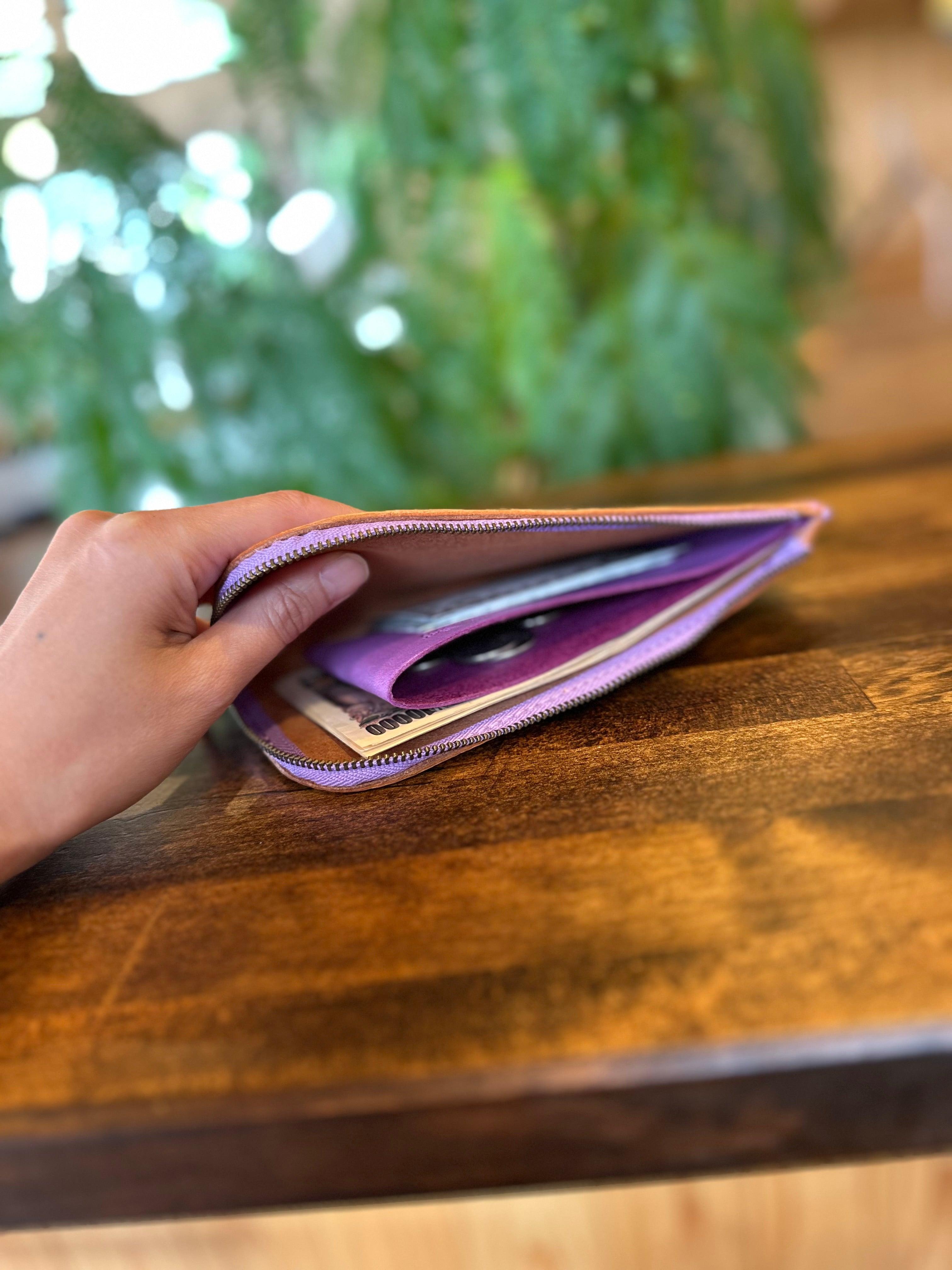 【屋久鹿革】島財布セミロング・セミオーダー