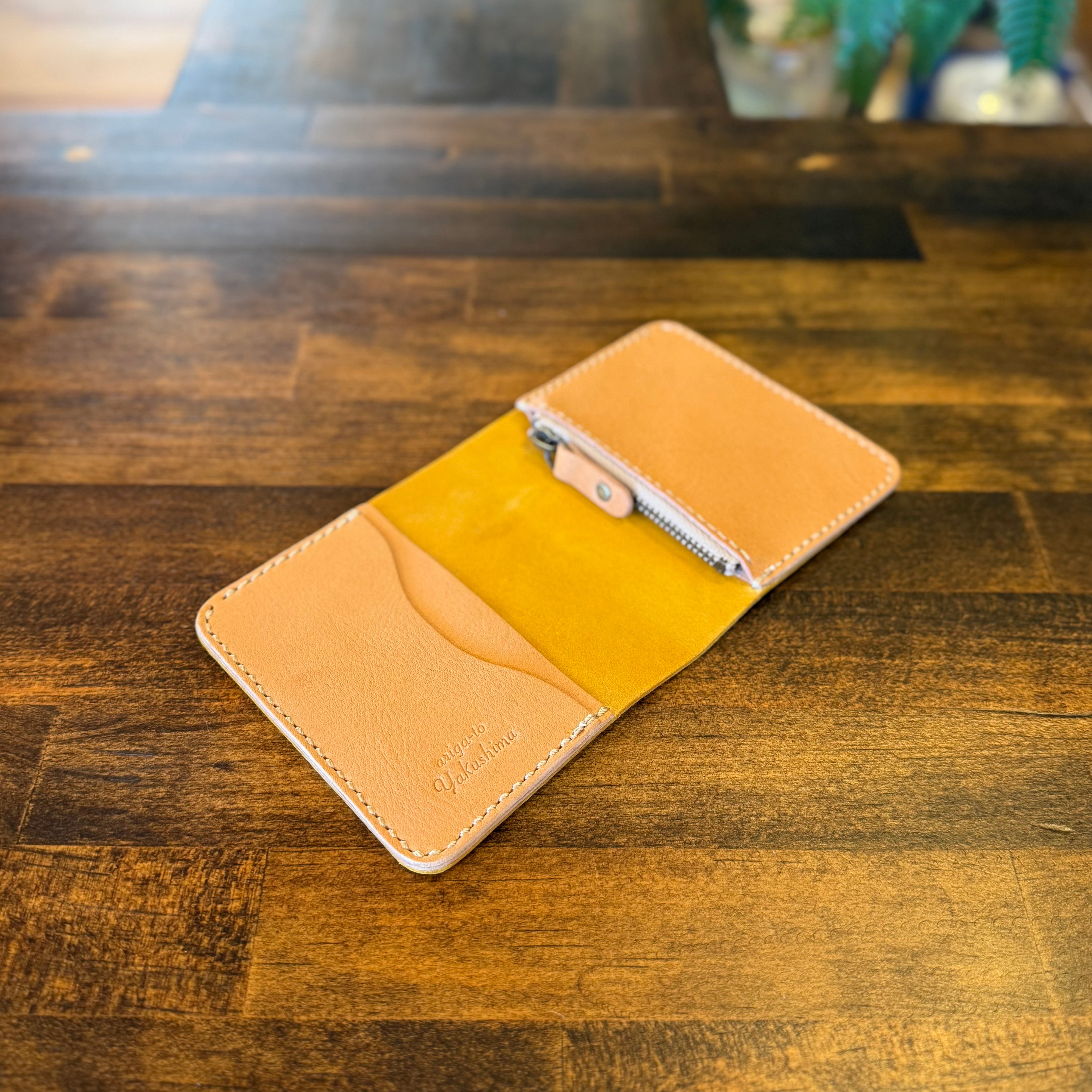 【屋久鹿革】家計管理Wallet（マスタード）