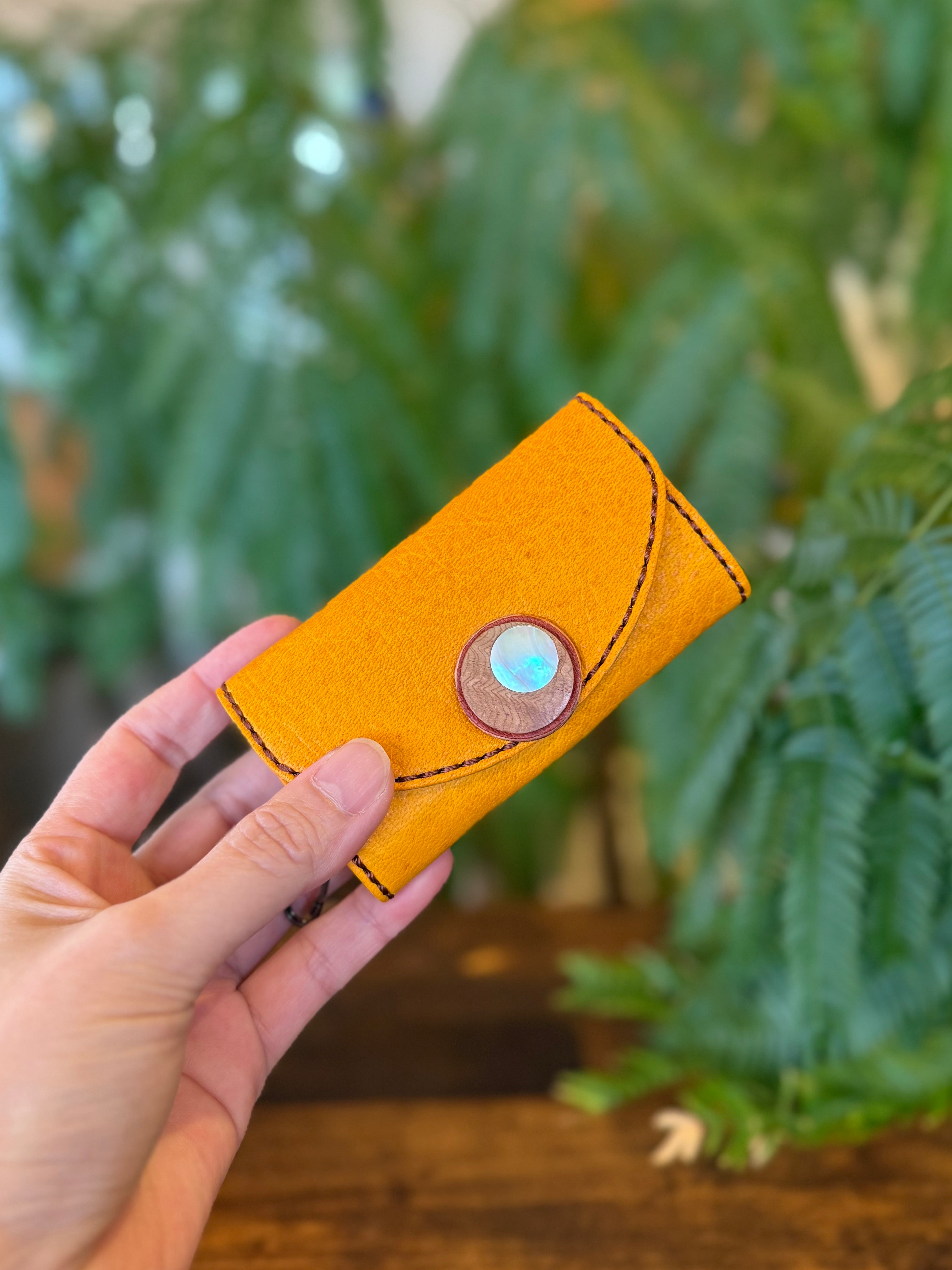 キーケース(屋久杉×夜光貝)