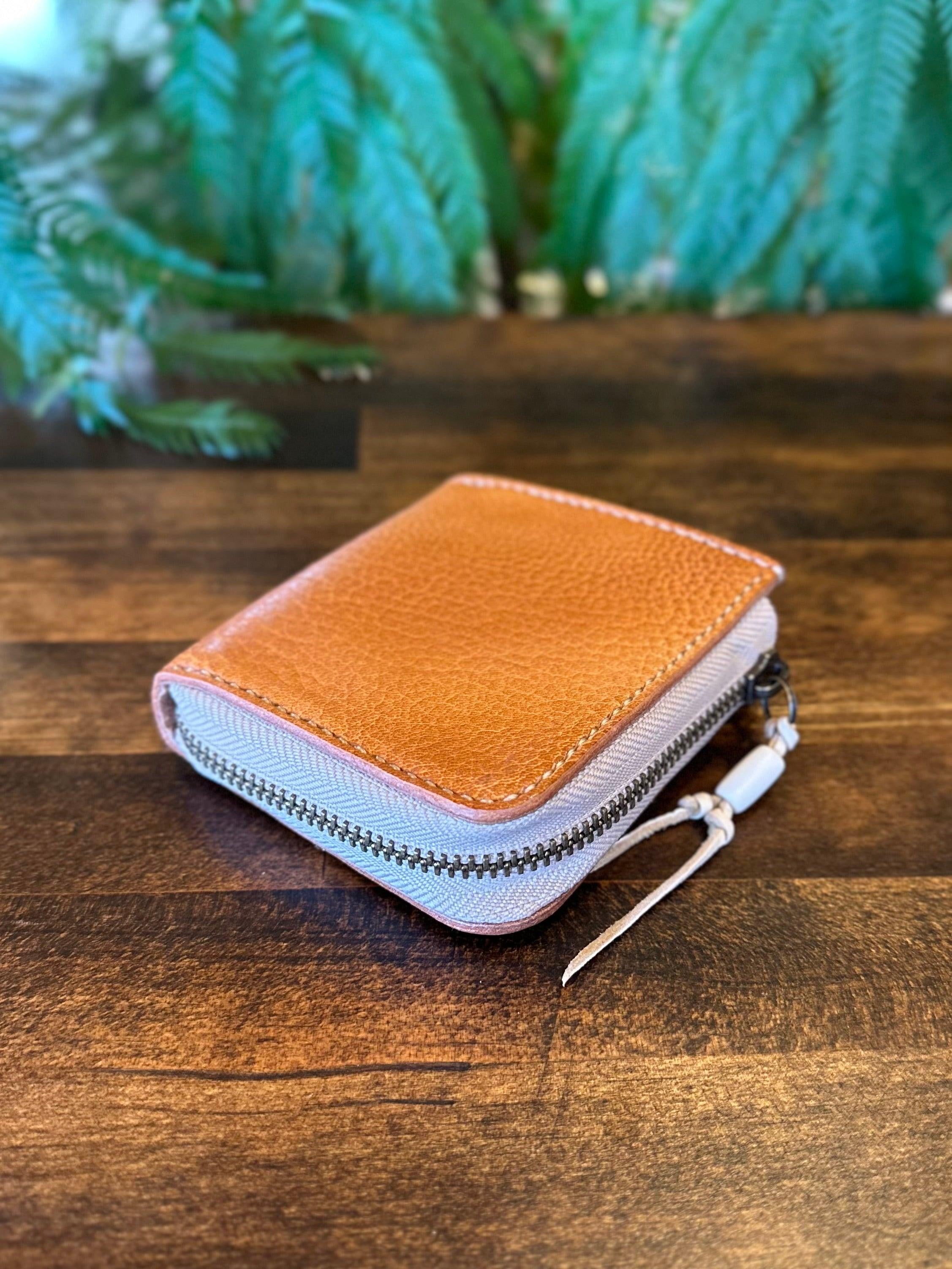 【屋久鹿革】究極の島財布(キャメル)