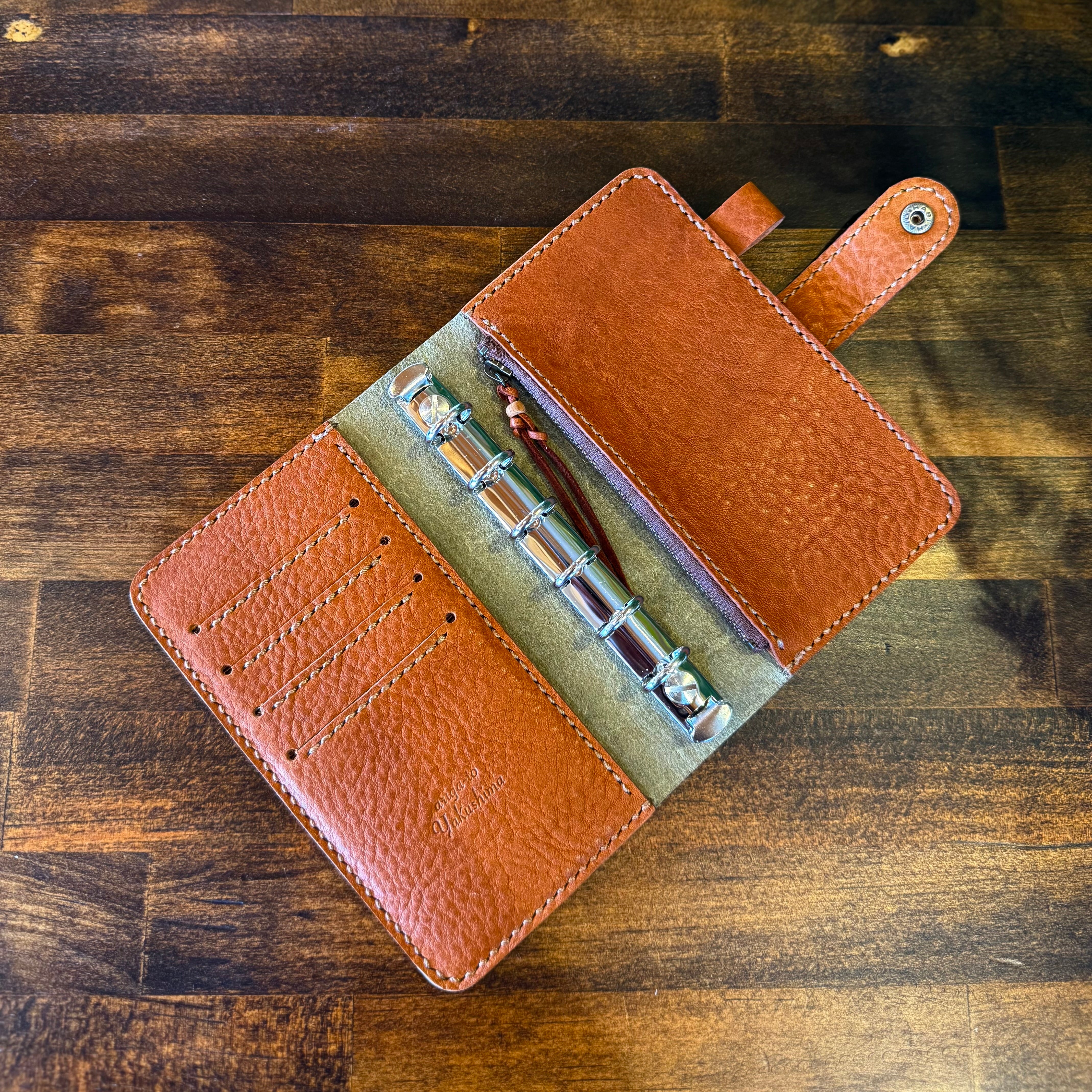 【屋久鹿革】システム手帳カバー〈ミニ6穴サイズ〉