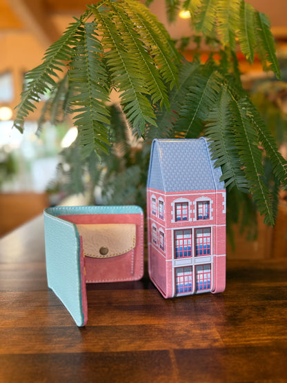 【屋久鹿革】二つ折り財布(ベルギー・ブルージュ)【1点物】