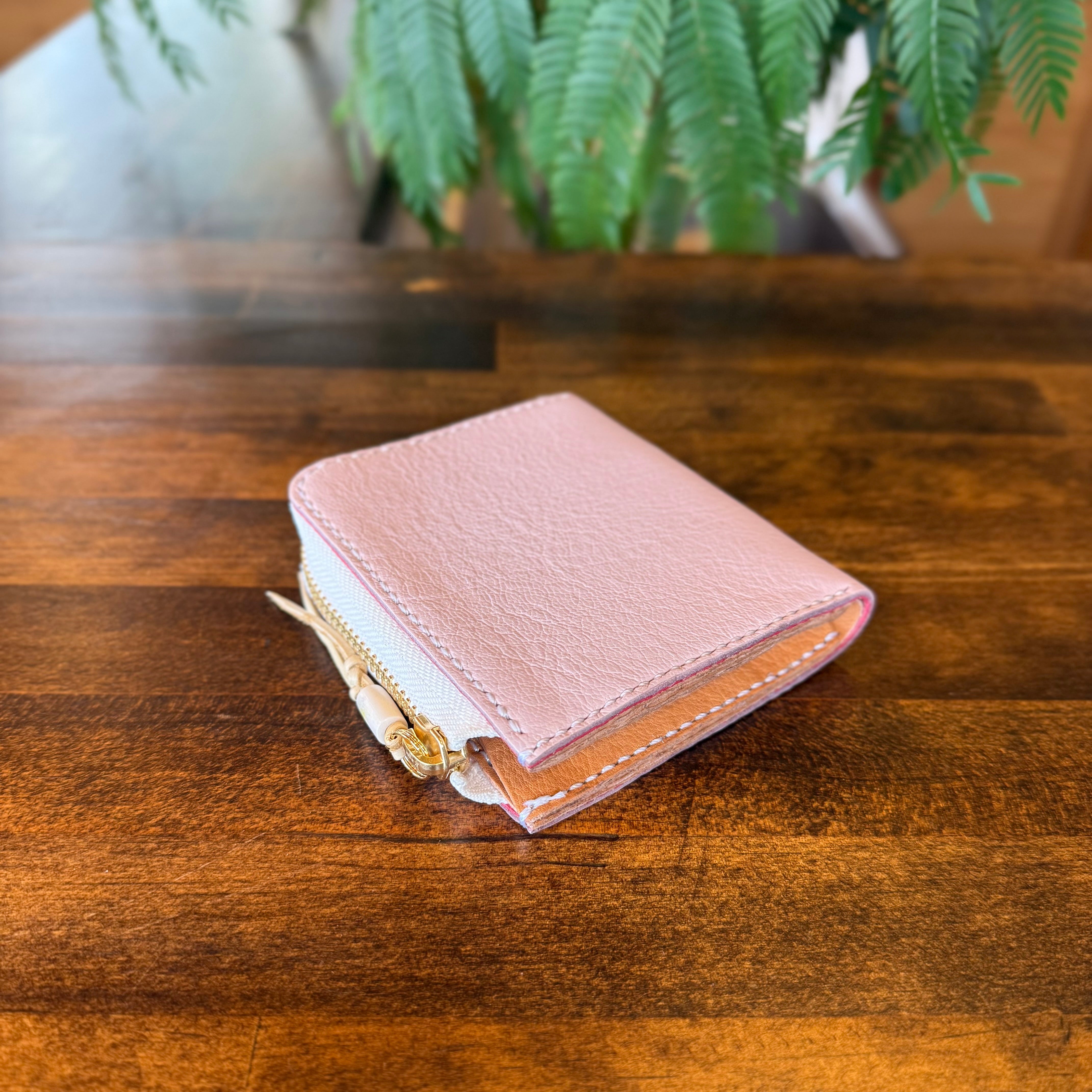[Yakushika Leather] The Ultimate Island Wallet / Dull Pink