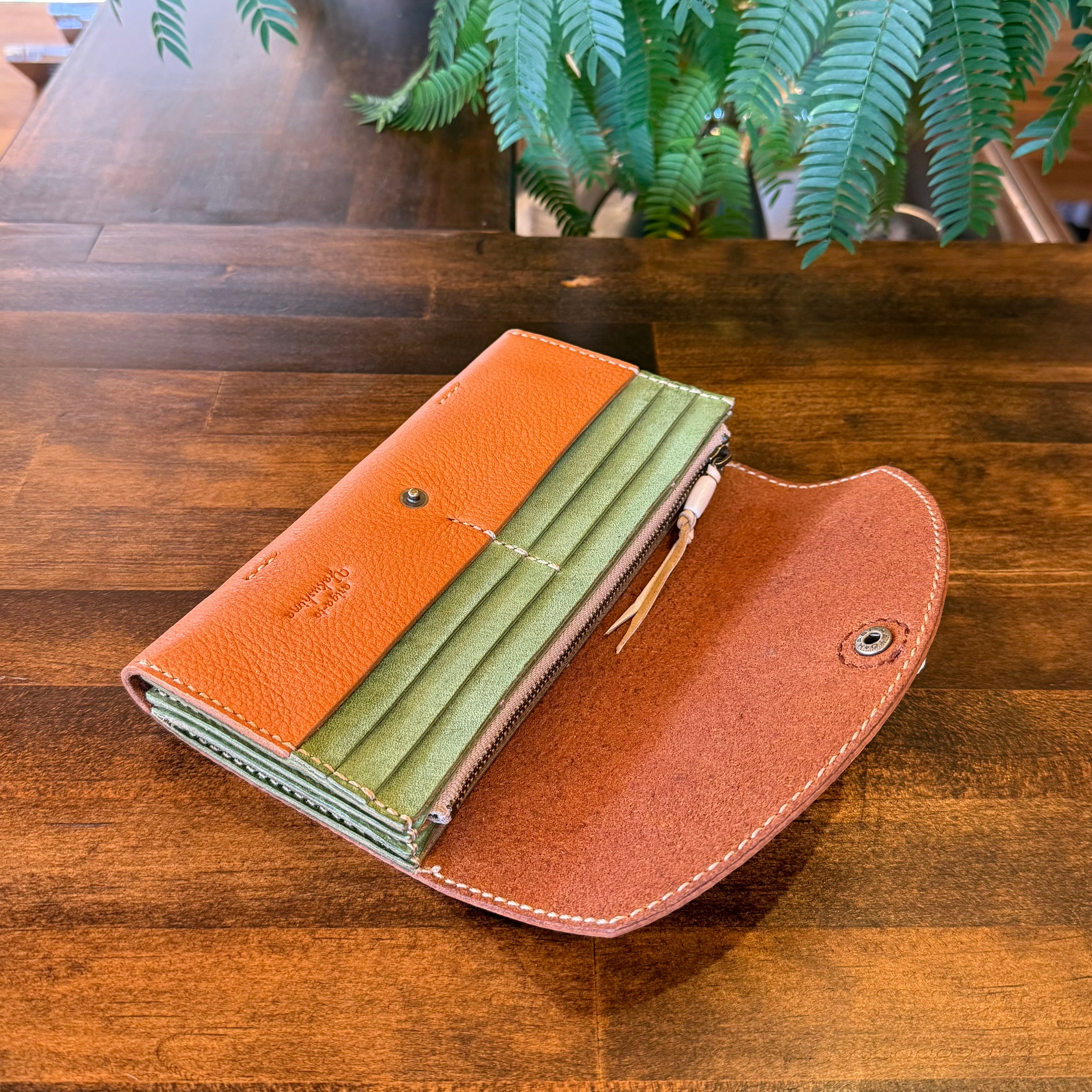 【屋久鹿革】ヤクシカと三日月のロングウォレット【受注生産・納期3ヶ月】