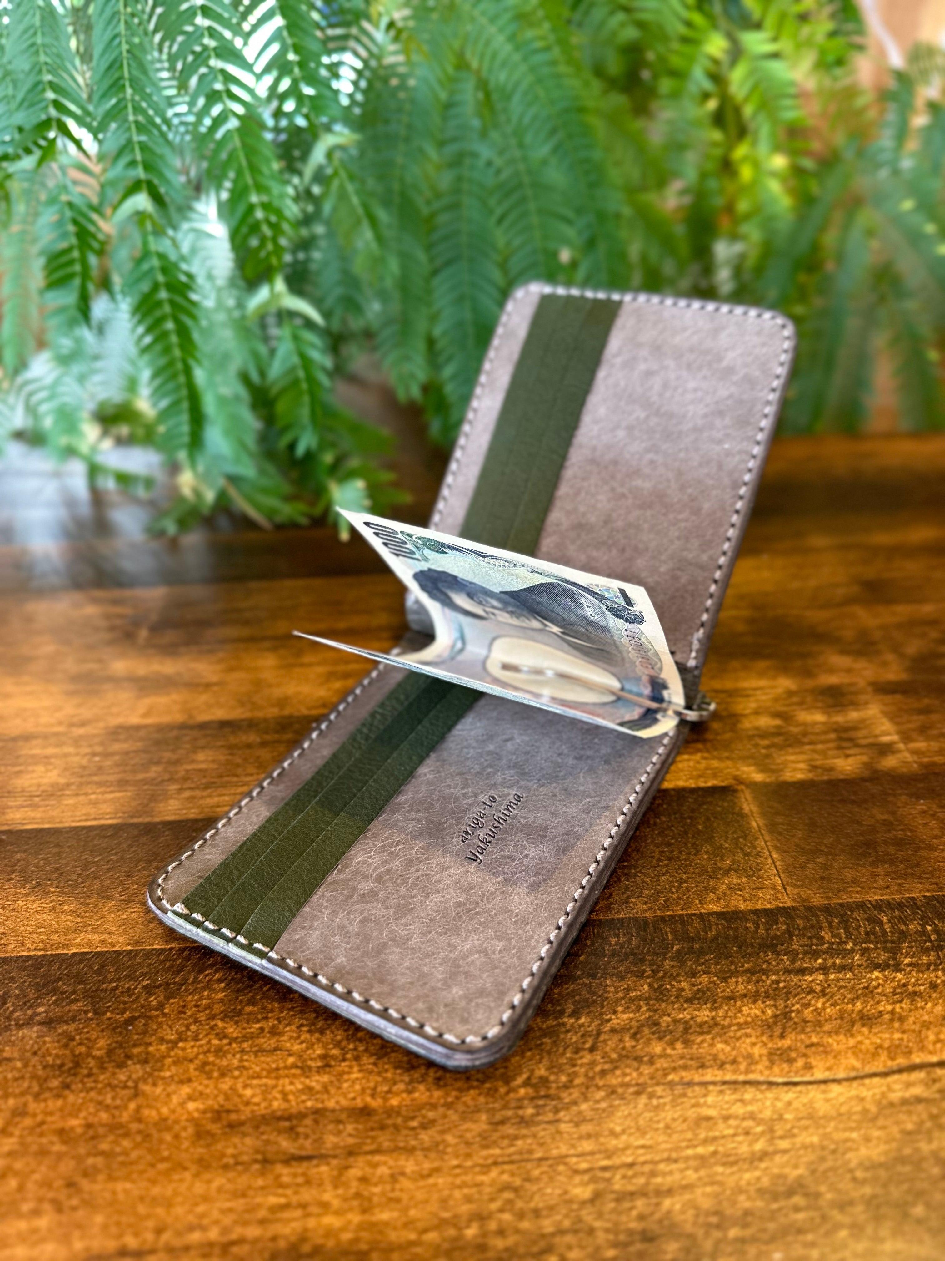 Yakushima Deer Leather Money Clip – Forest