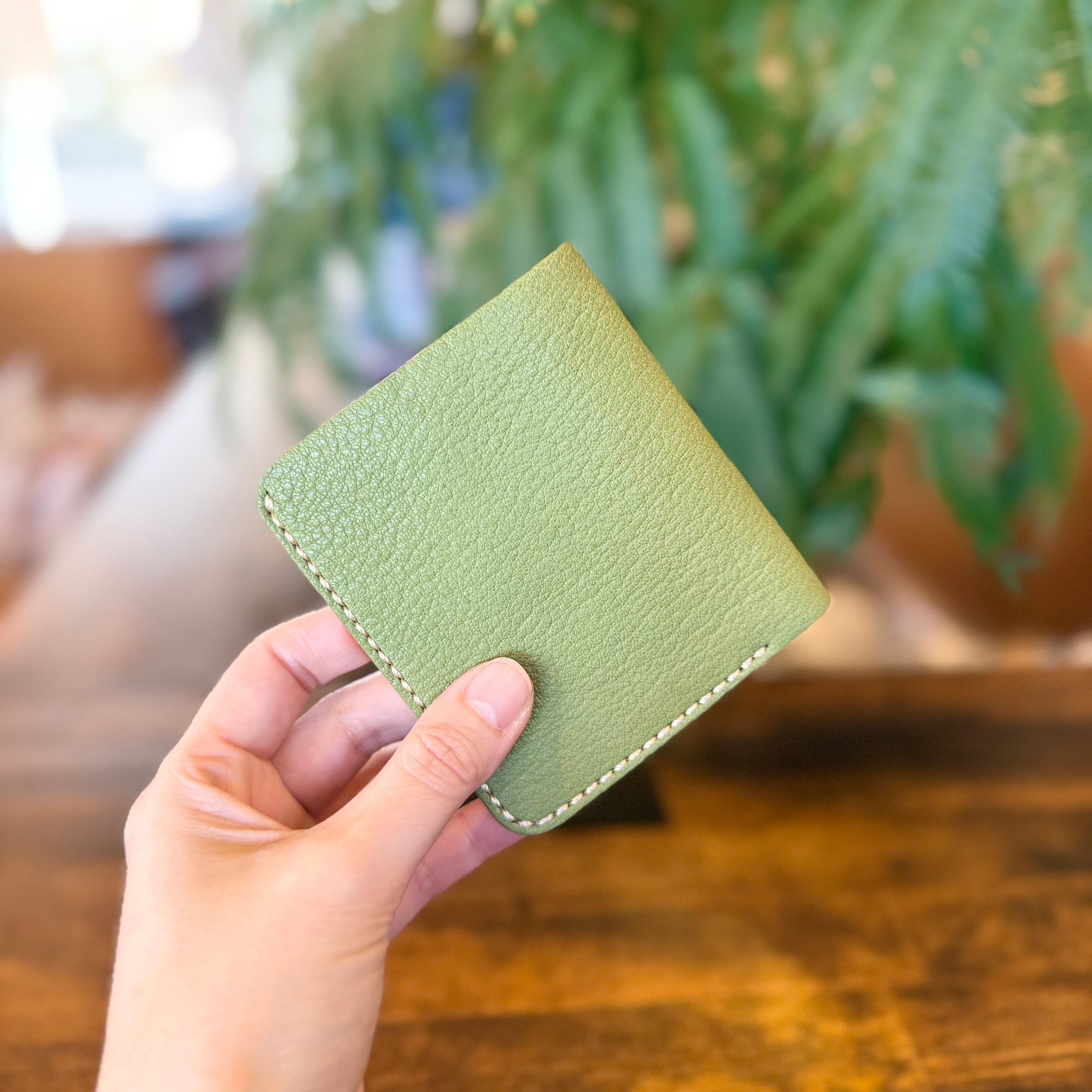 【屋久鹿革】家計管理Wallet(苔)