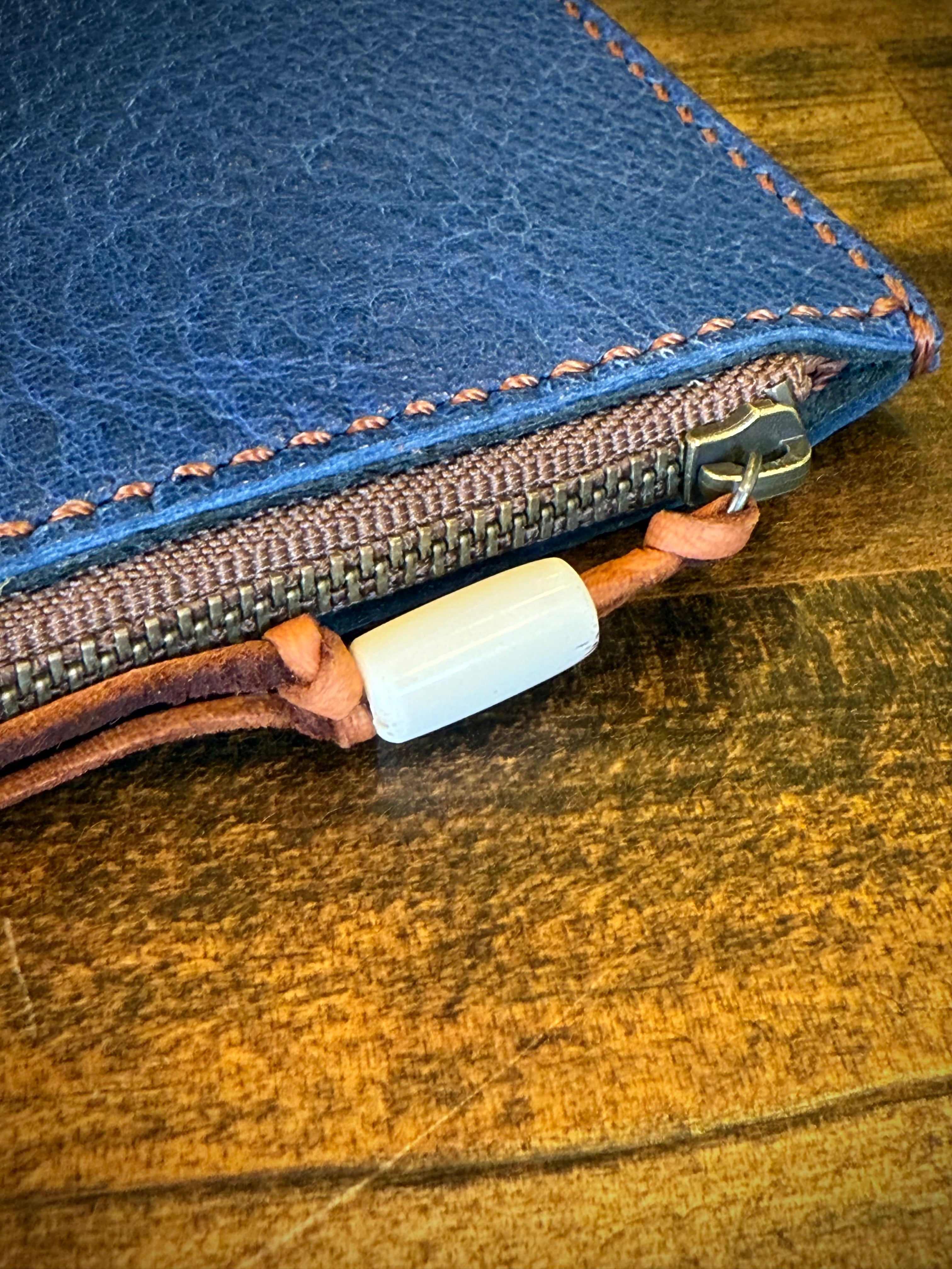 【蝦夷鹿革】島財布セミロング