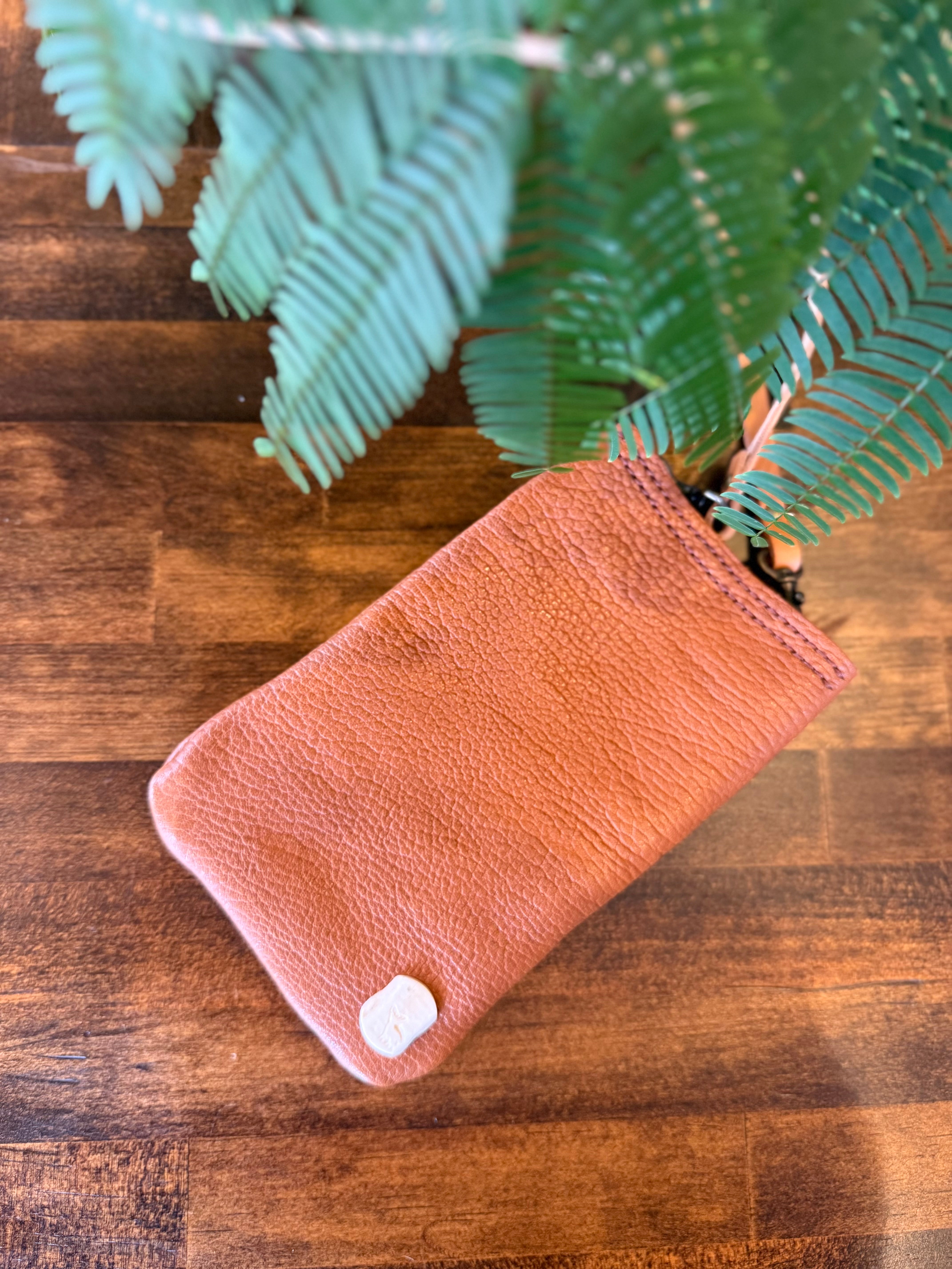 サコッシュ・京鹿革×屋久鹿のツノ（ブラウン）