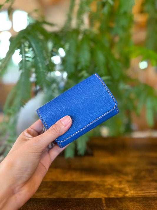 Wallet key case (turquoise x light camel)