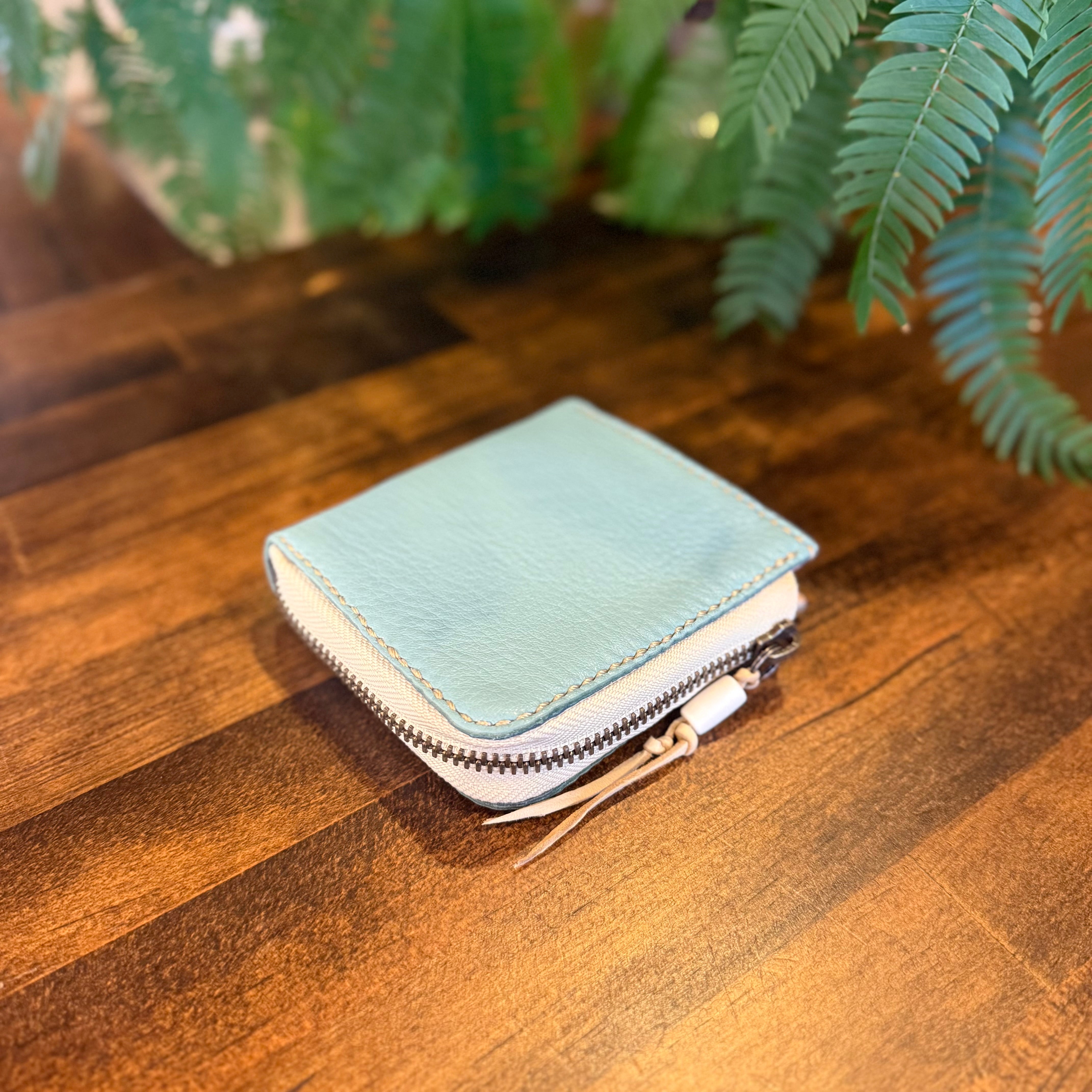 【屋久鹿革】究極の島財布(ターコイズ)