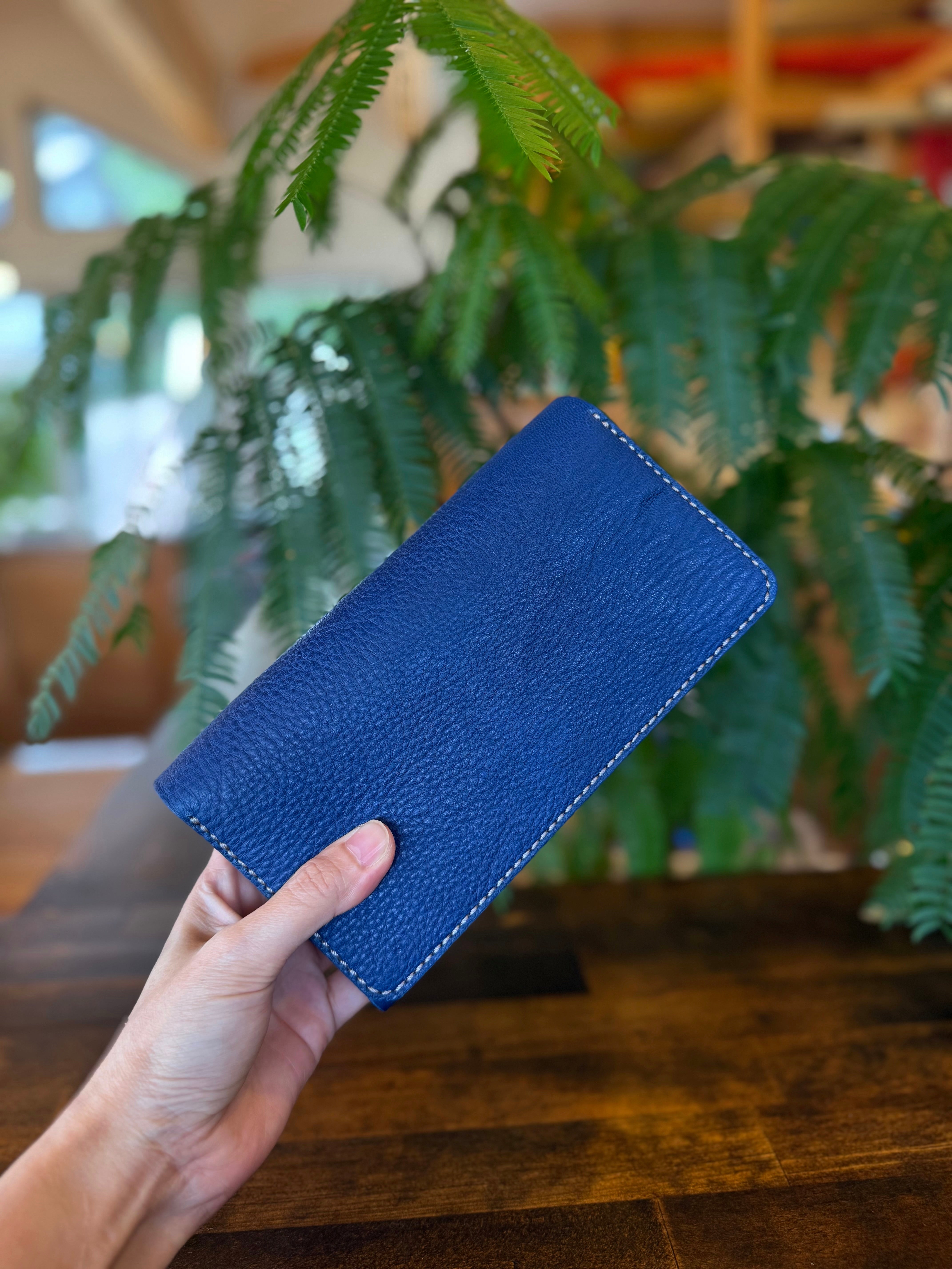 【蝦夷鹿革】『深海』長財布