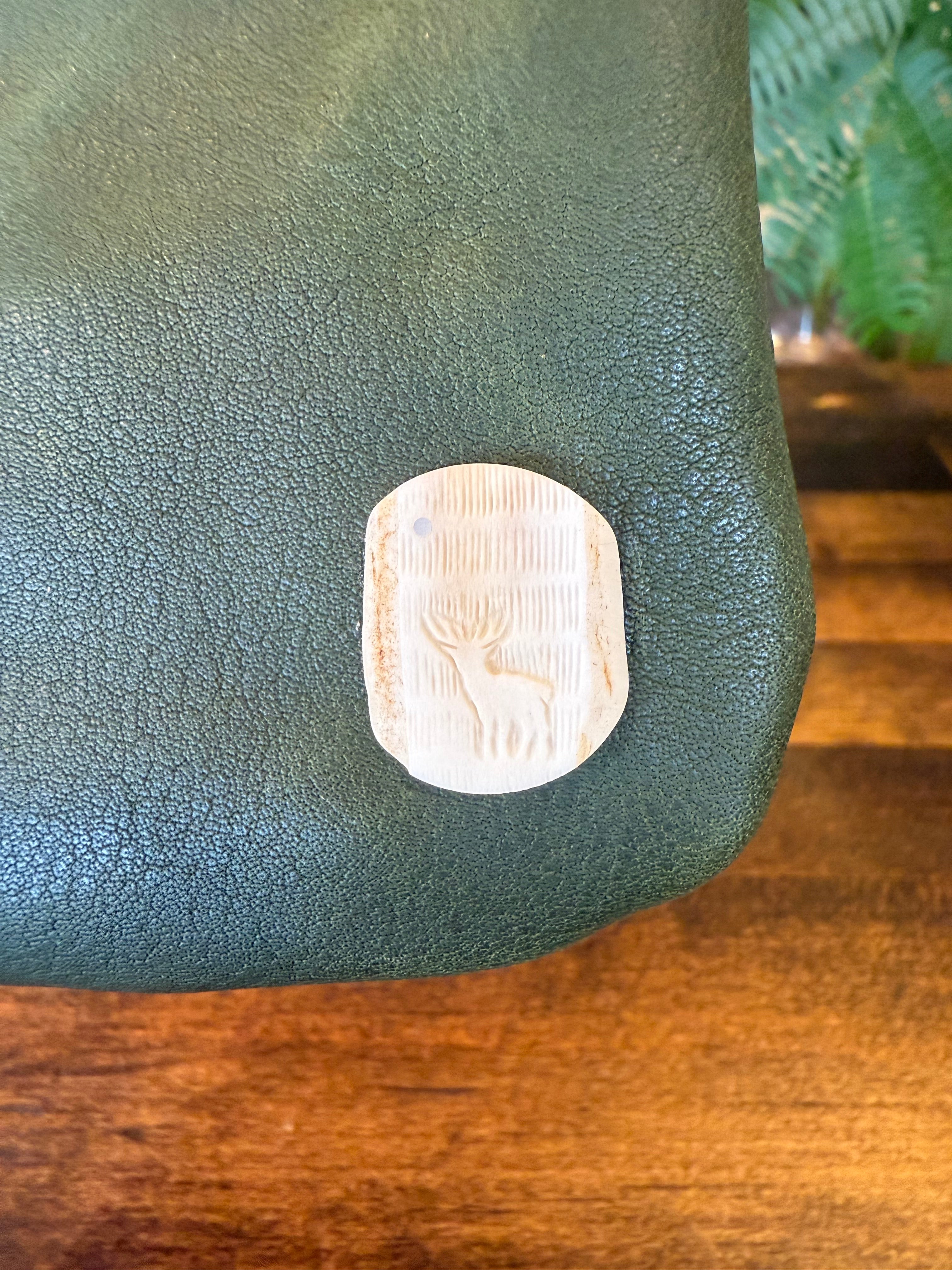 スマホサコッシュ・栃木レザー×屋久鹿レザー(グリーン)