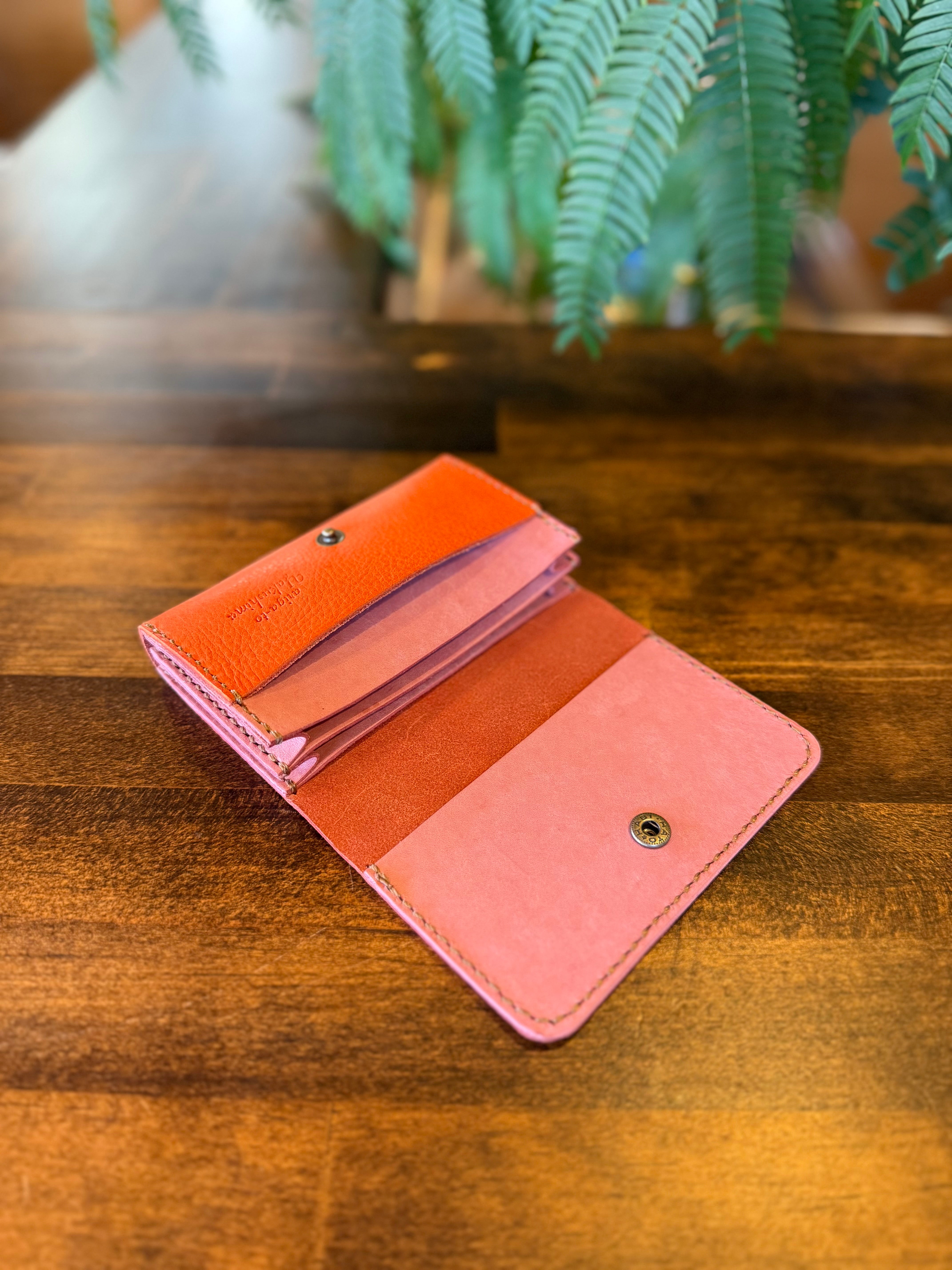 【屋久鹿革】おさいふ名刺入れスクエアタイプ【セミオーダー】