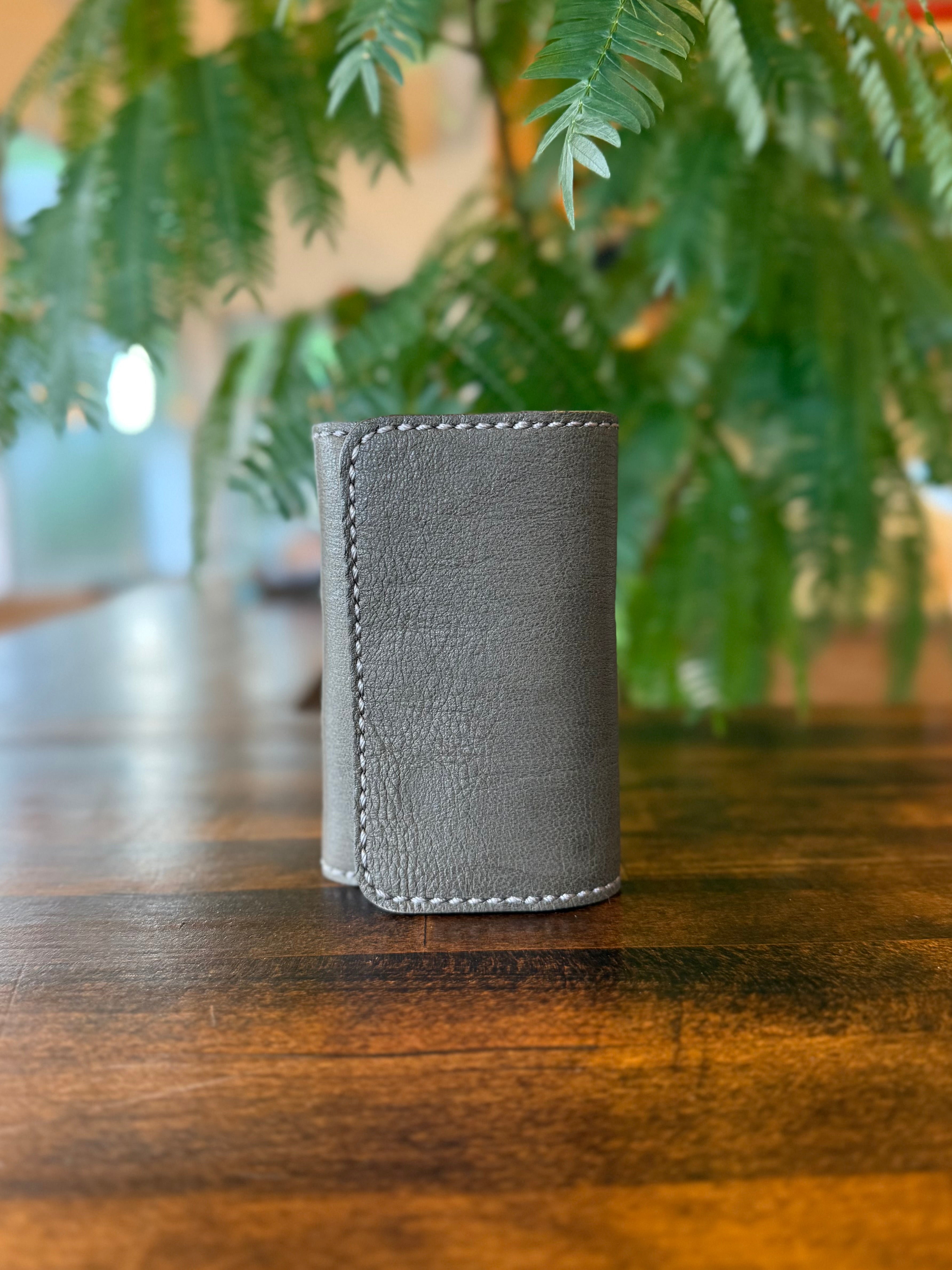 【屋久鹿革】おさいふキーケース(カーキ)