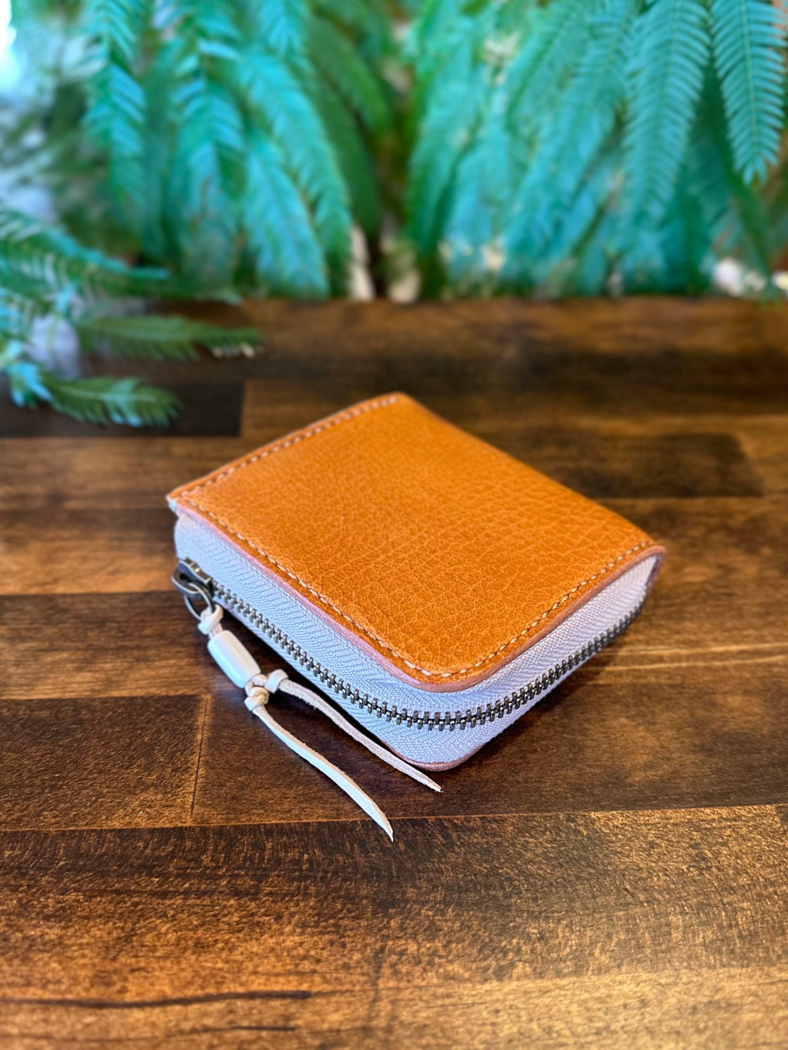 【屋久鹿革】究極の島財布(キャメル)