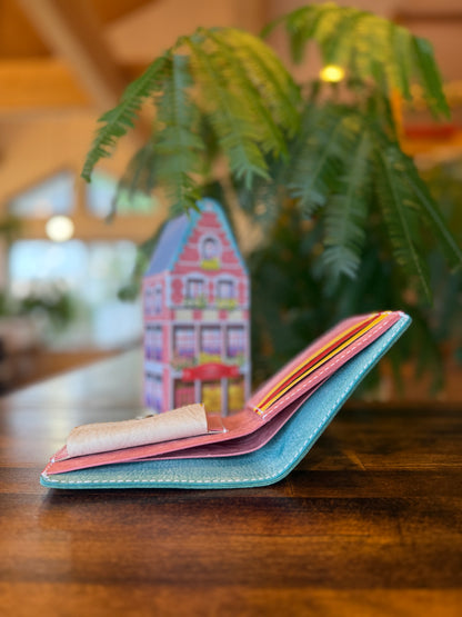 【屋久鹿革】二つ折り財布(ベルギー・ブルージュ)【1点物】