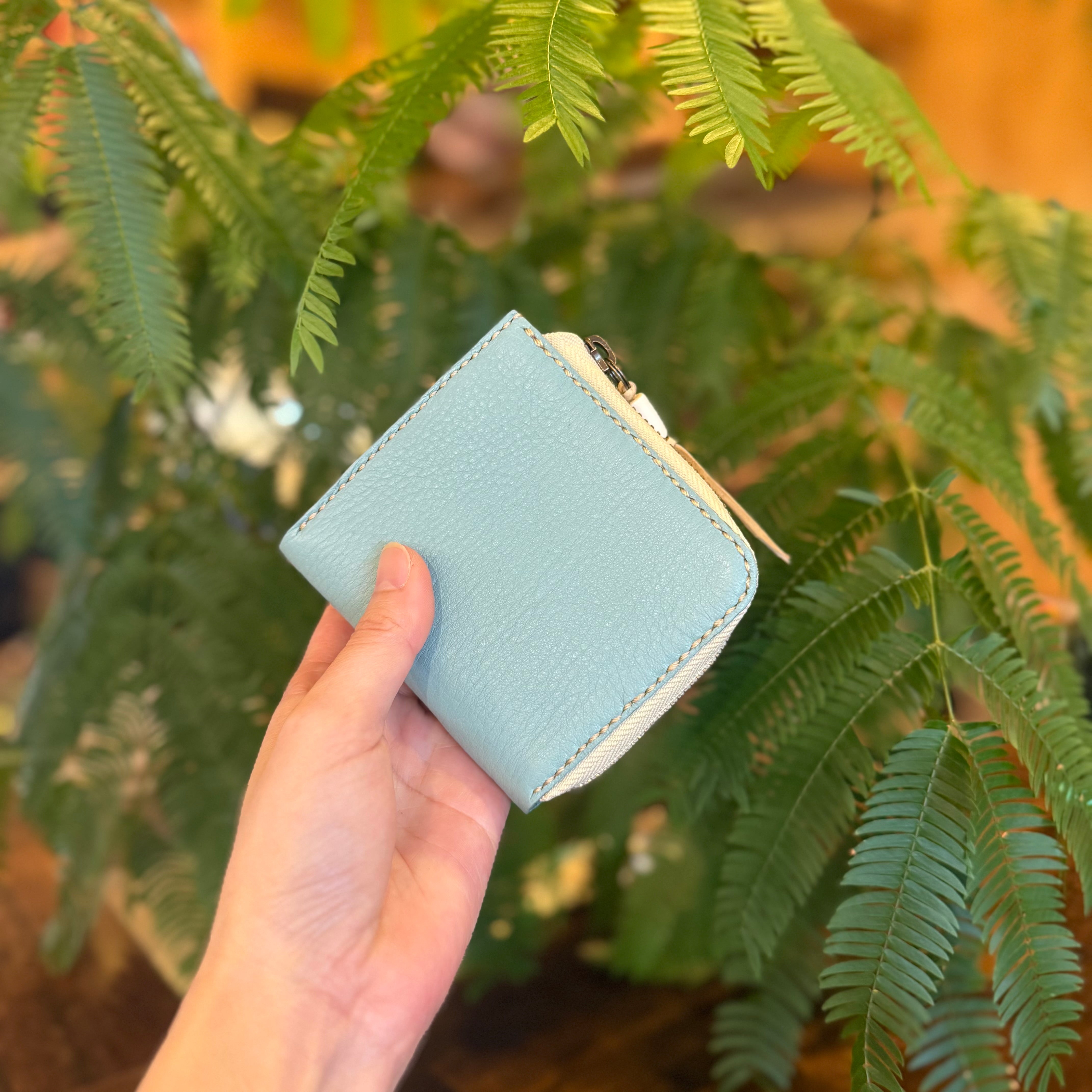 【屋久鹿革】究極の島財布(ターコイズ)