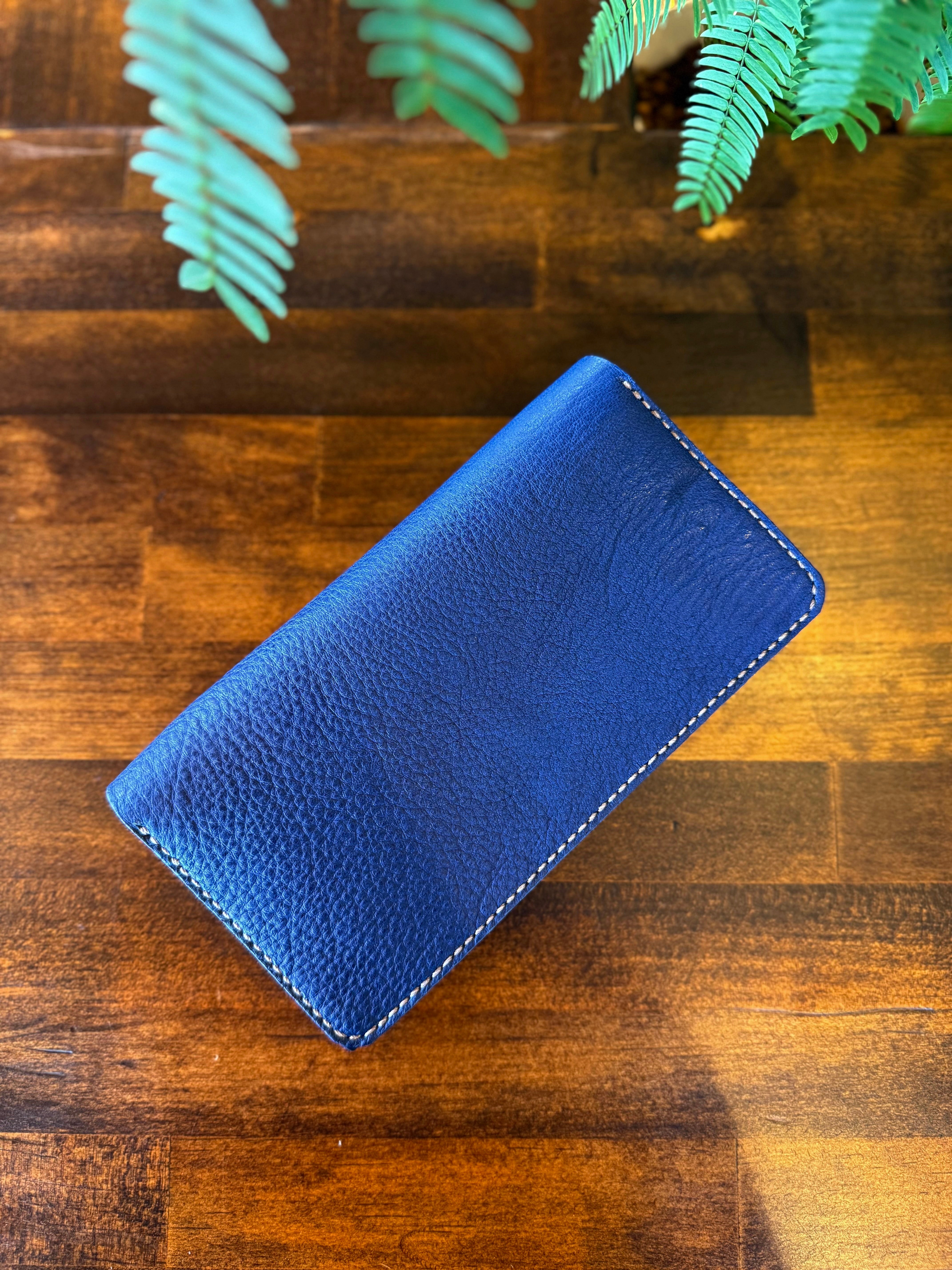 【蝦夷鹿革】『深海』長財布