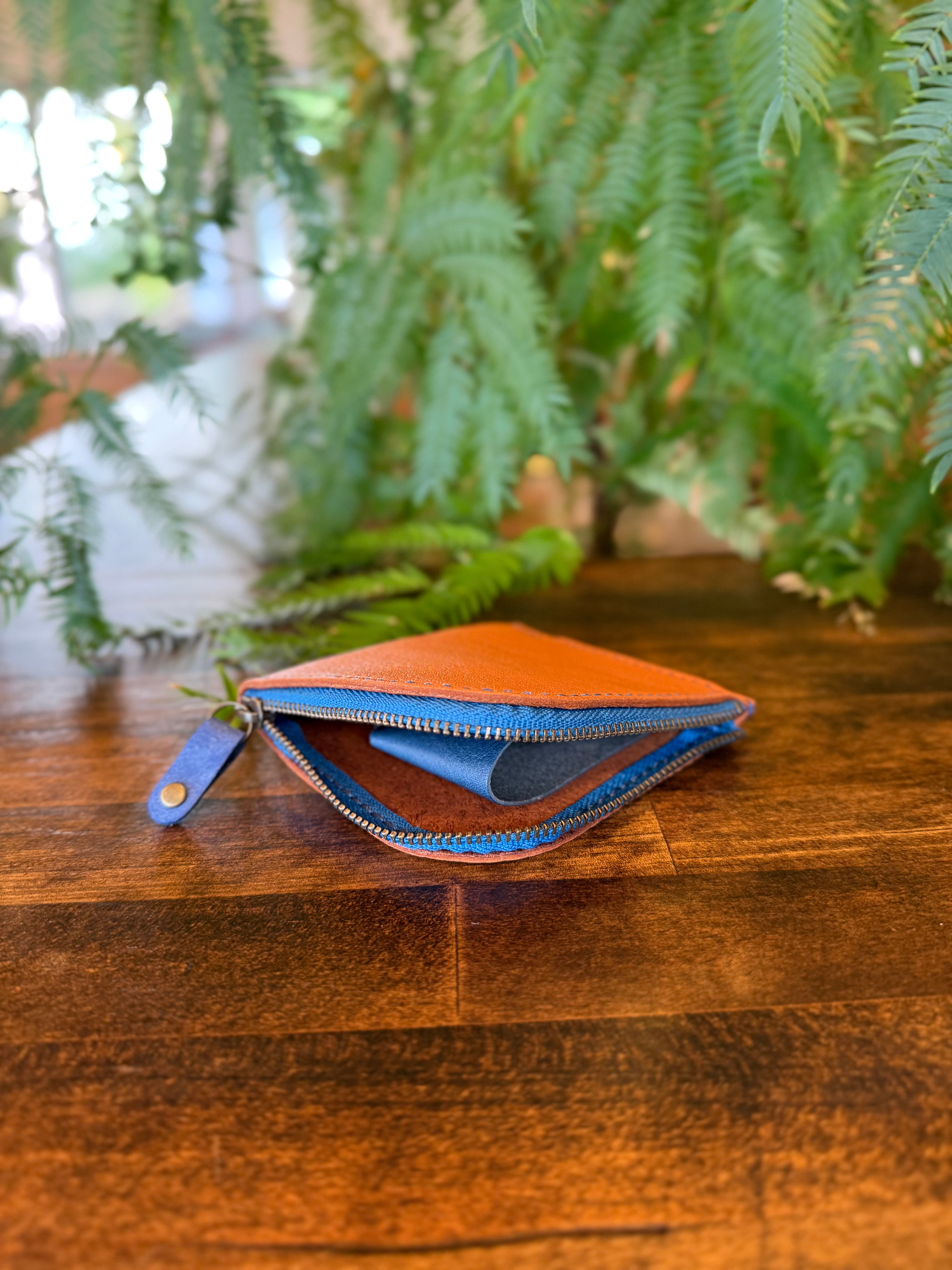 【屋久鹿革】島財布・キャメル