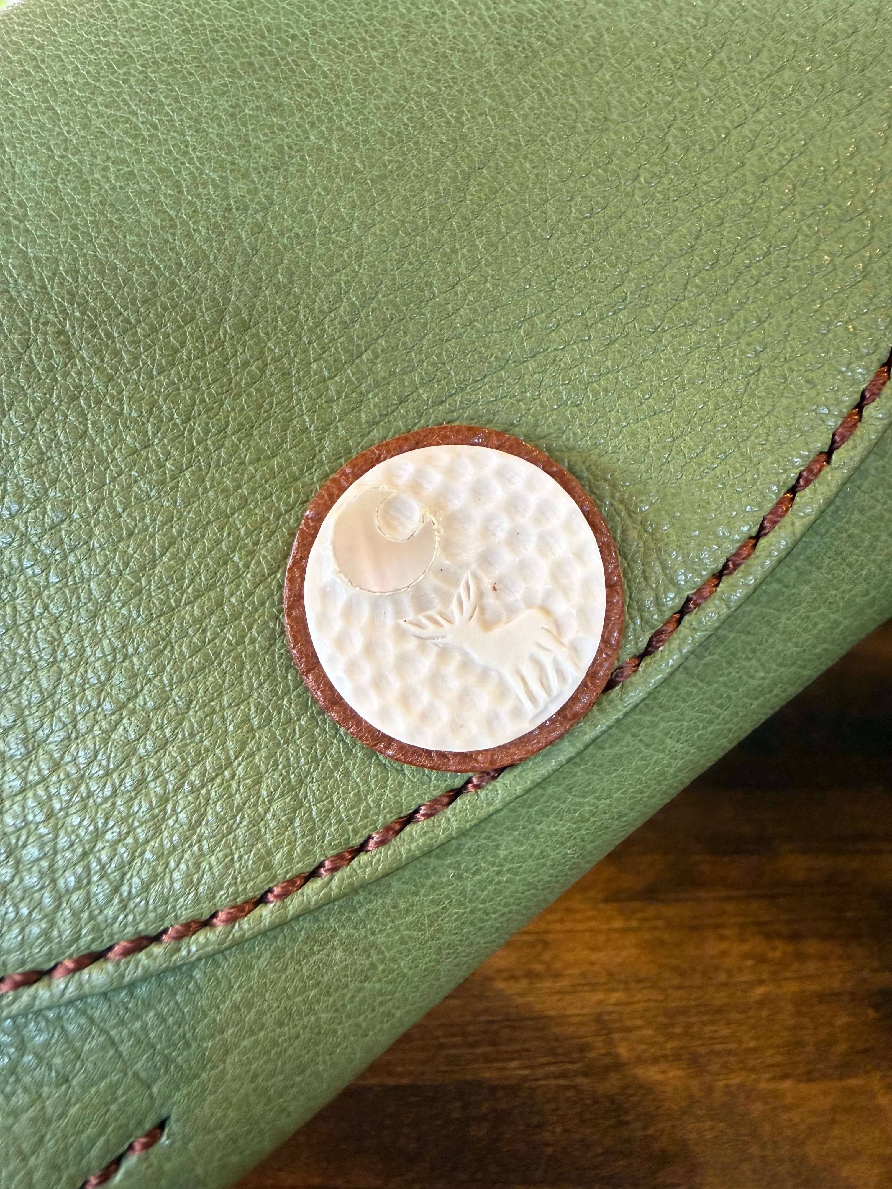 【屋久鹿革】ヤクシカと三日月のロングウォレット【受注生産】