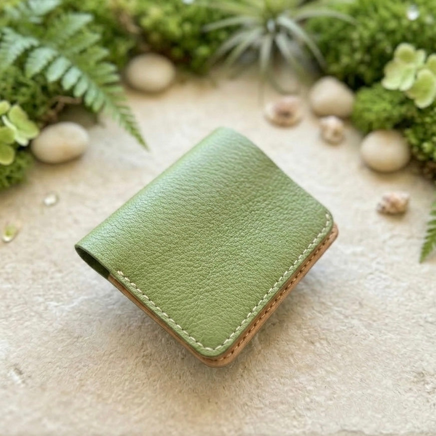 【屋久鹿革】家計管理Wallet(苔)