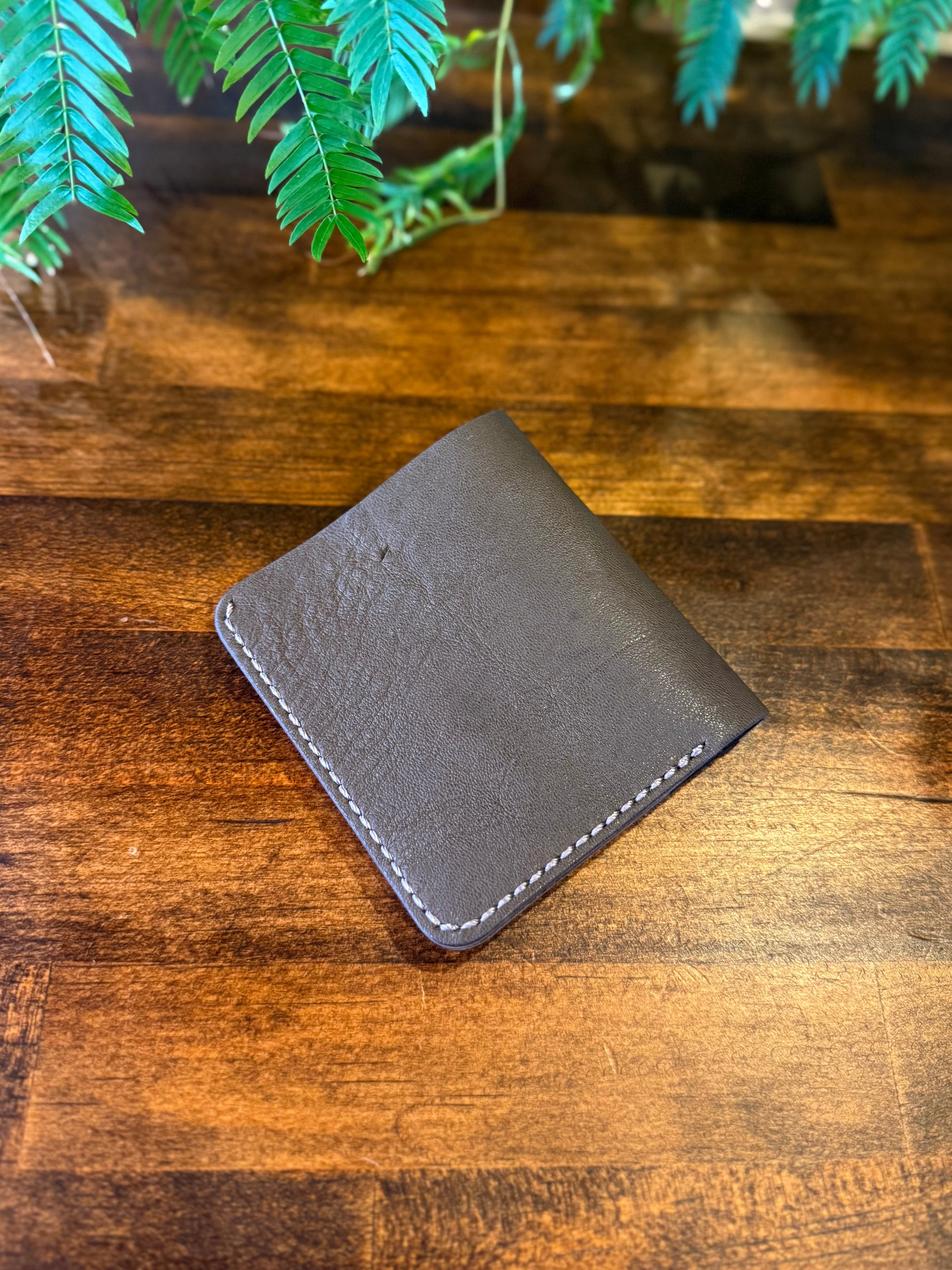 【屋久鹿革】家計管理Wallet(カーキ)【決闘の申し子】