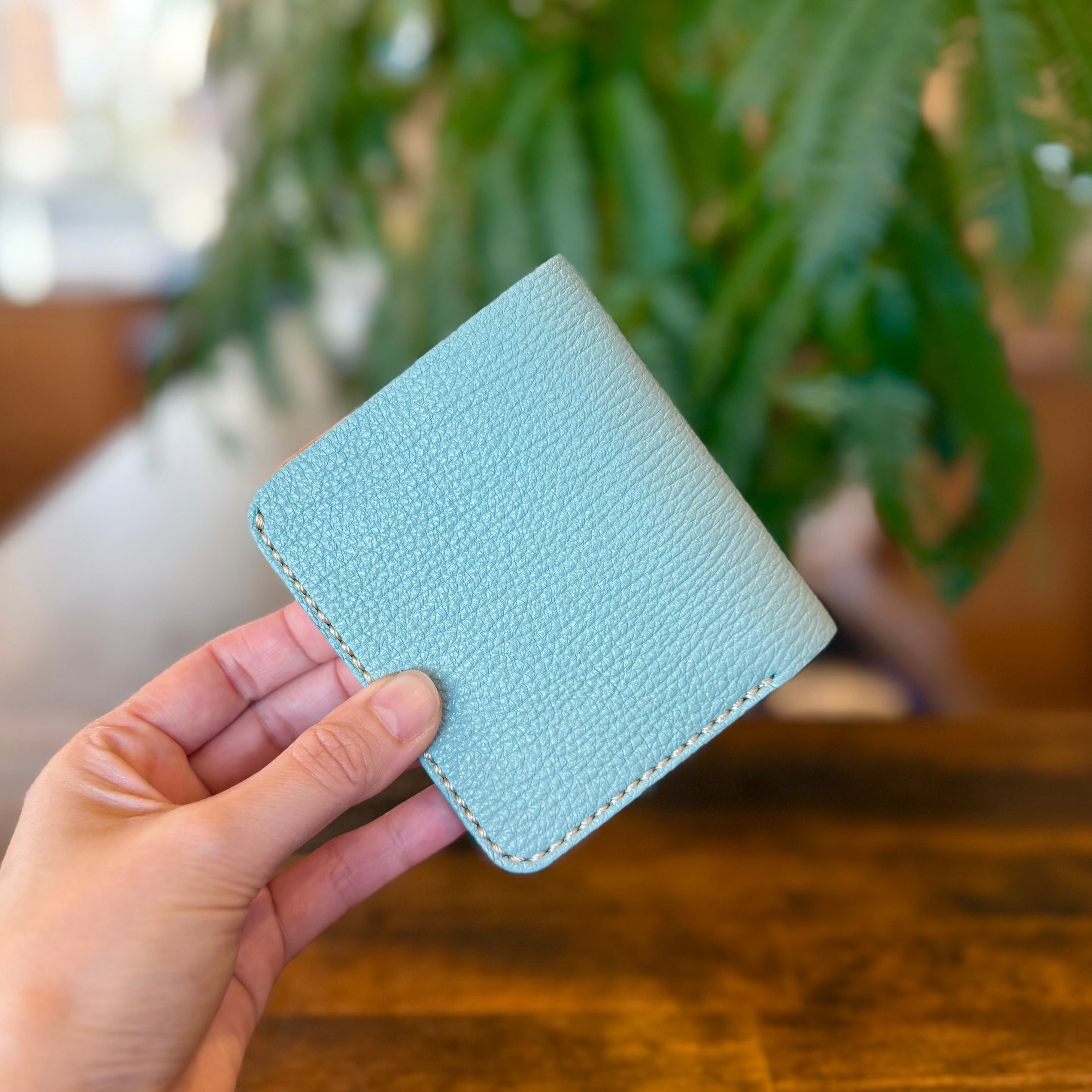 【屋久鹿革】家計管理Wallet（ターコイズ）
