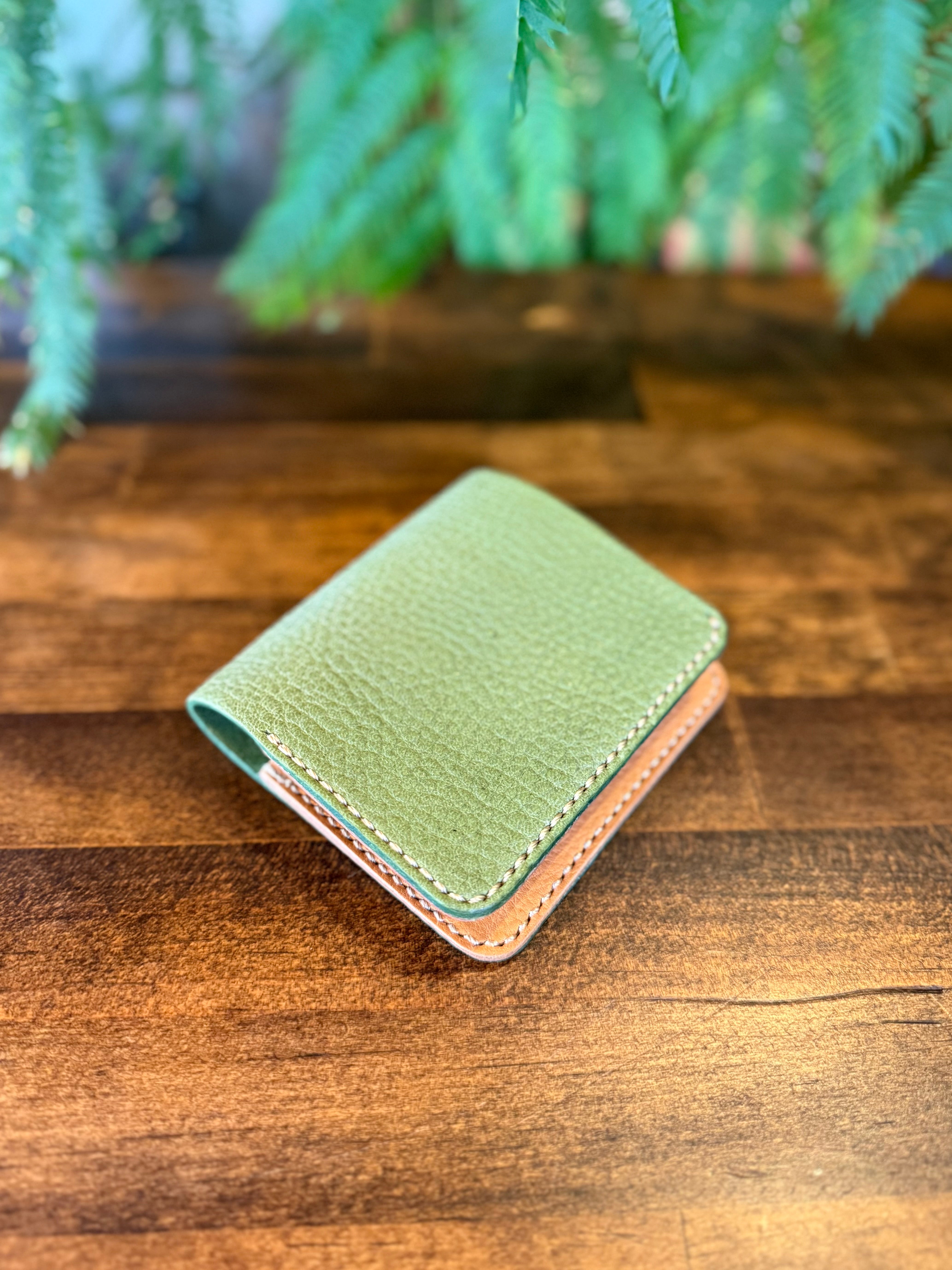 【屋久鹿革】家計管理Wallet(苔)