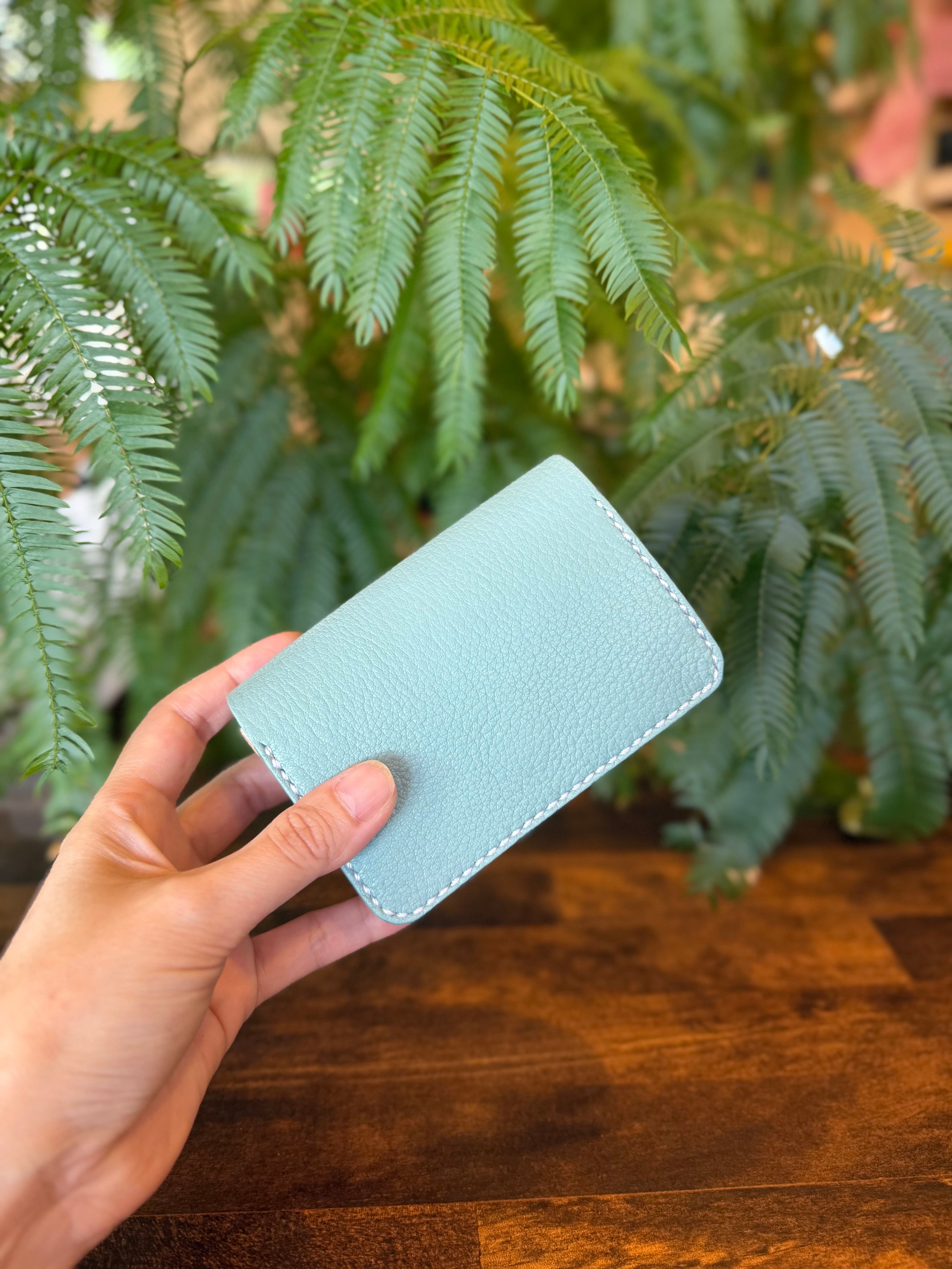【屋久鹿革】こぢんまり財布(ターコイズ)