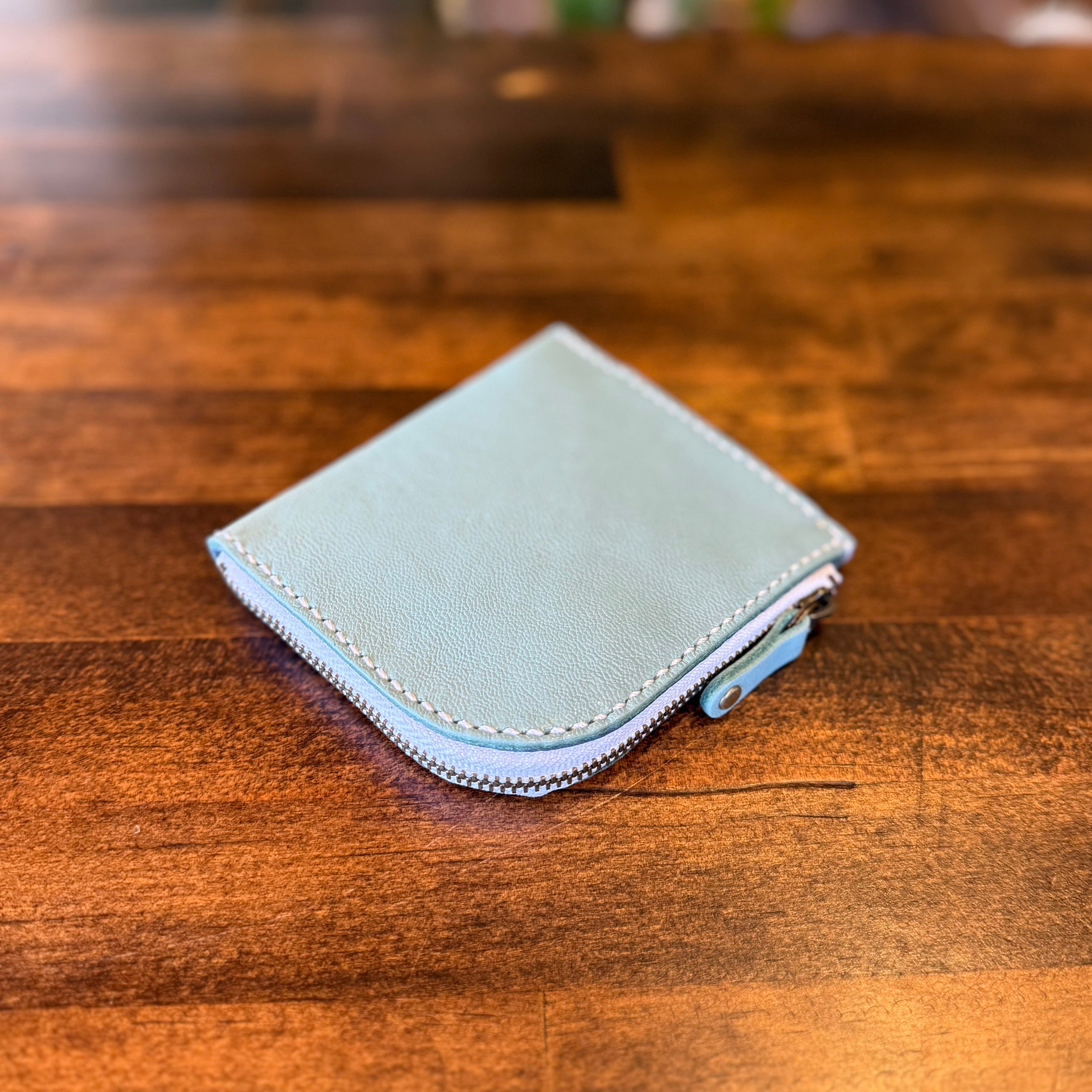【屋久鹿革】島財布・ターコイズ