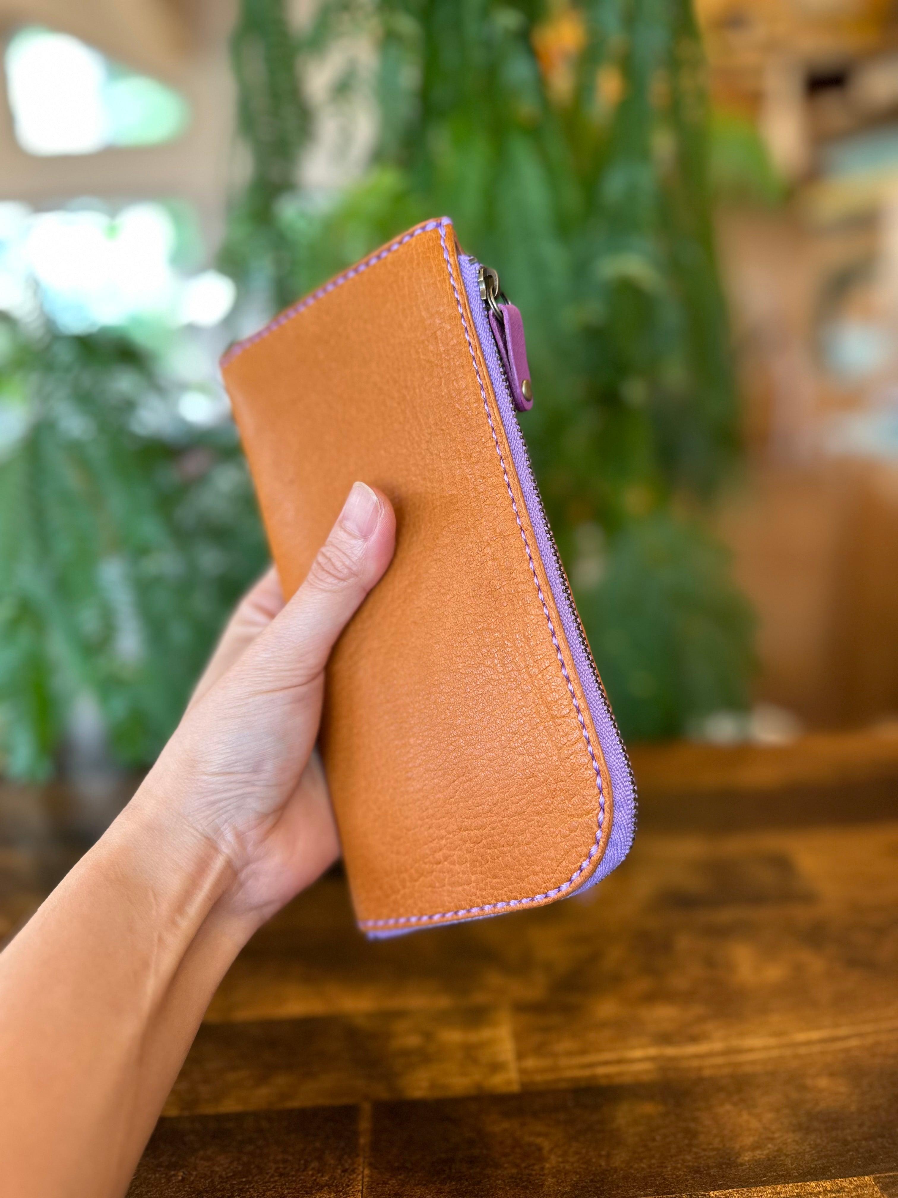 【屋久鹿革】島財布セミロング・セミオーダー