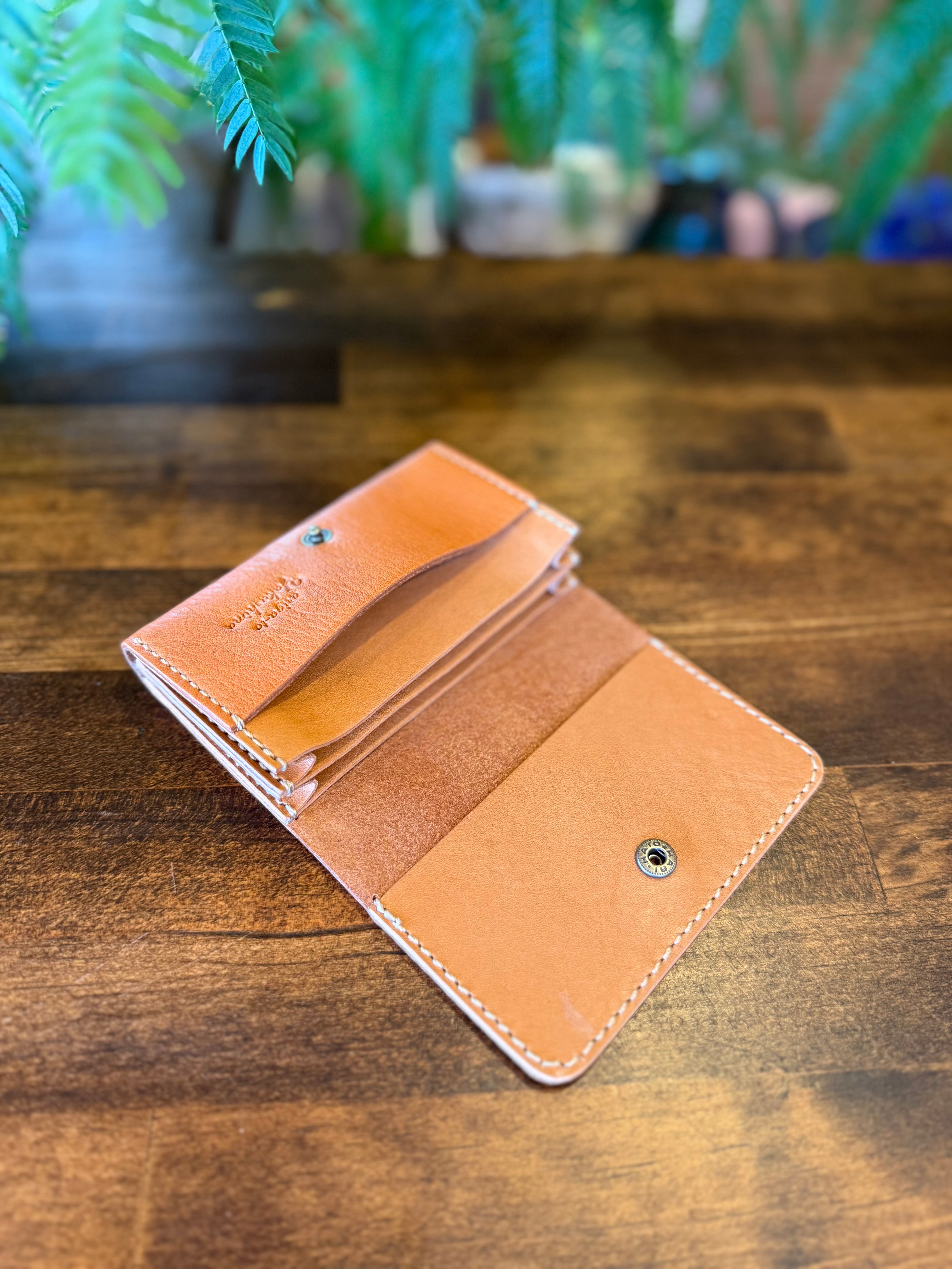 【屋久鹿革】おさいふ名刺入れスクエアタイプ