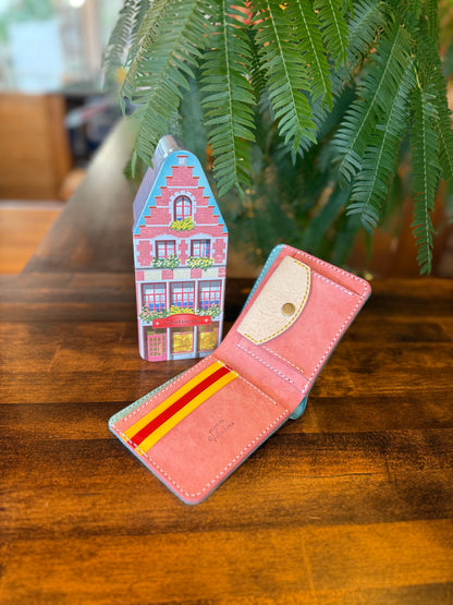 【屋久鹿革】二つ折り財布(ベルギー・ブルージュ)【1点物】