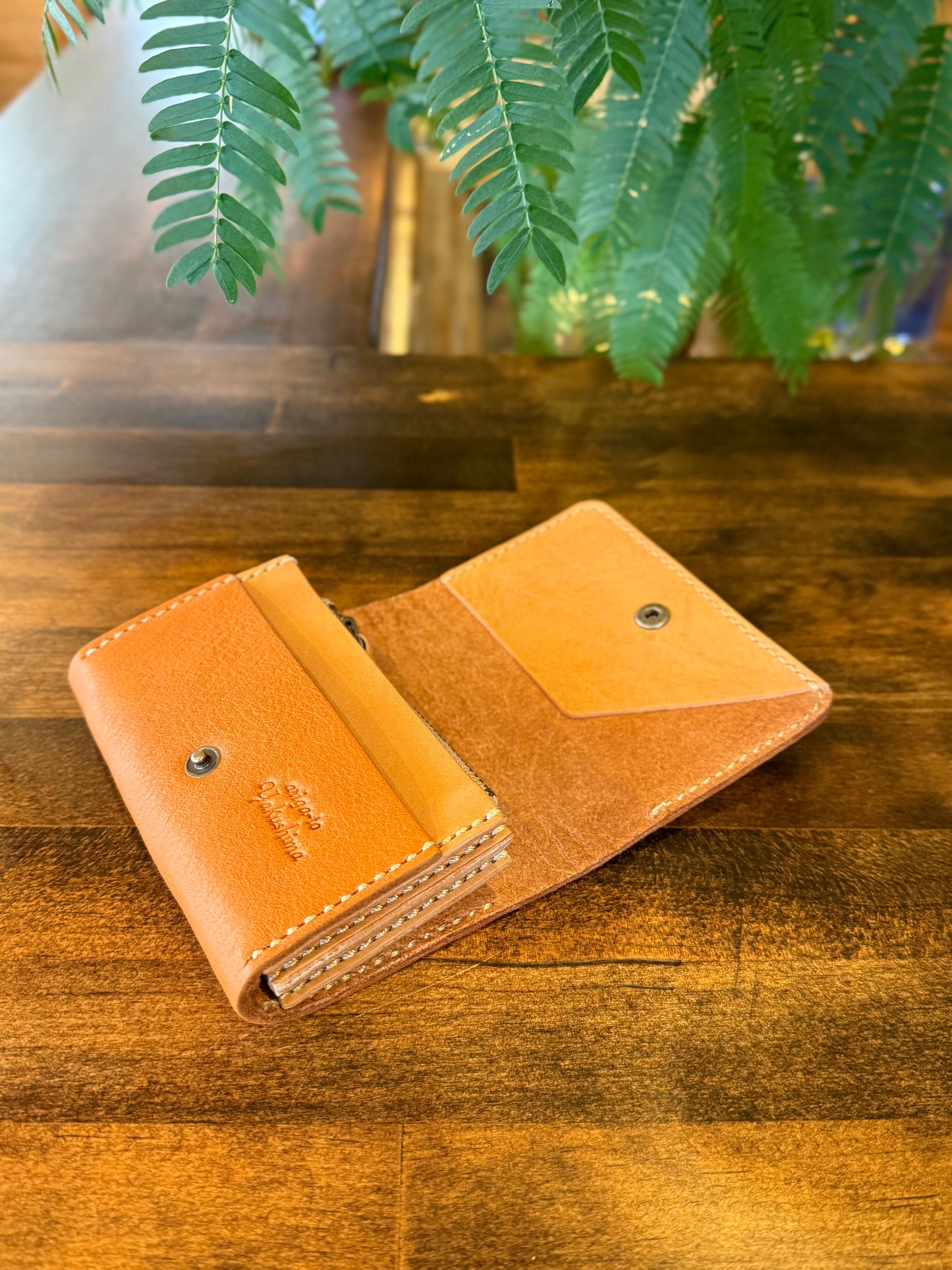 【屋久鹿革】こぢんまり財布(キャメル)