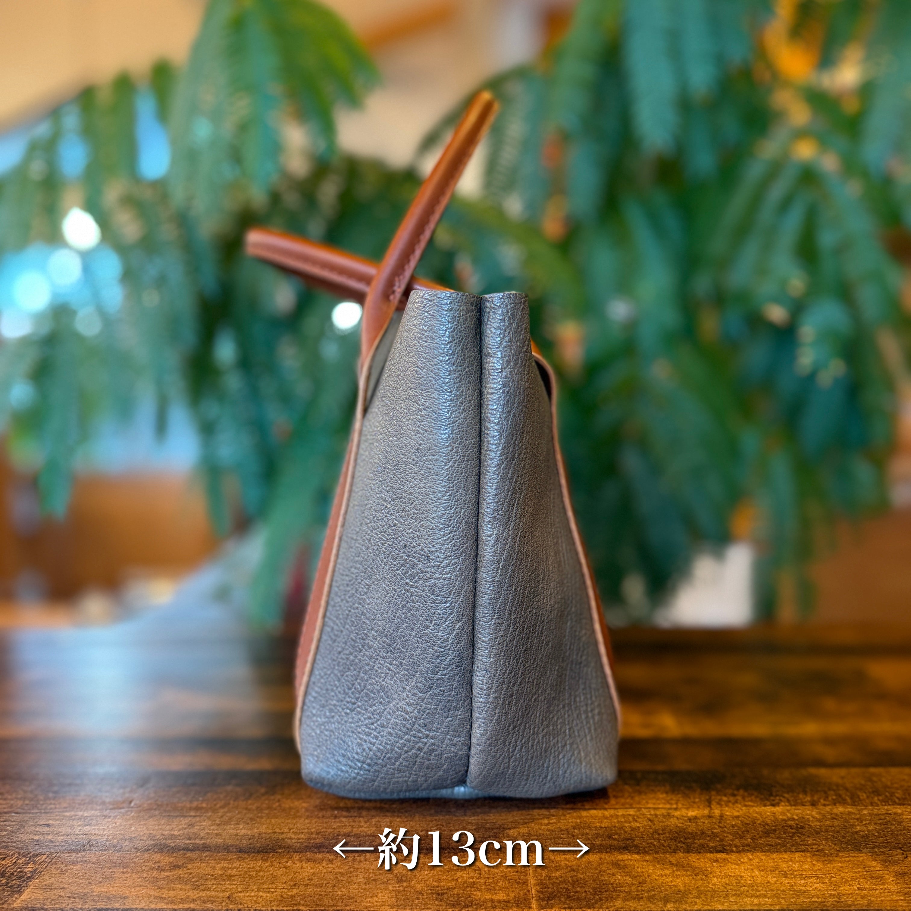 【屋久鹿革】トートバッグ ／屋久島水晶