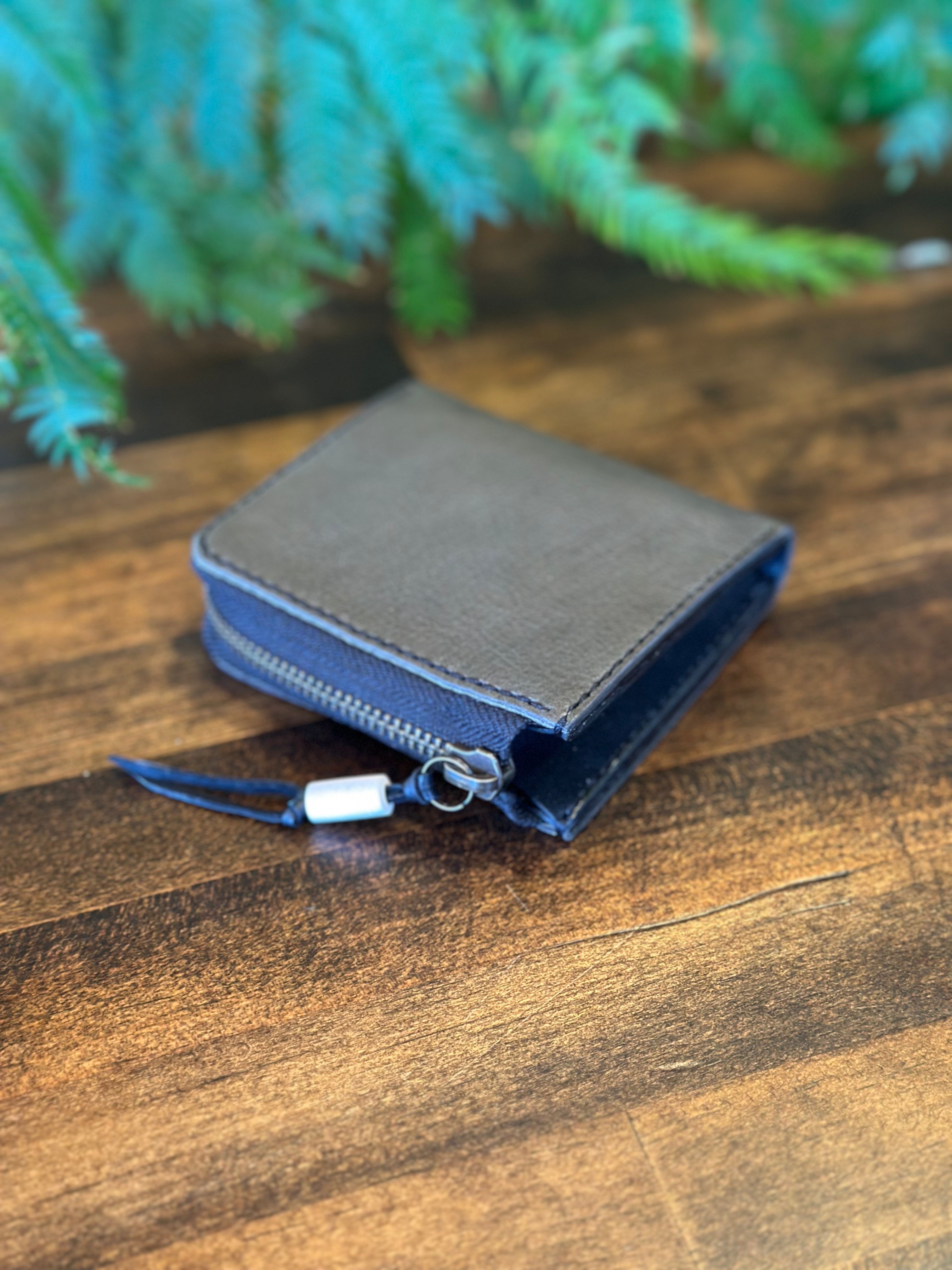 【屋久鹿革】究極の島財布（カーキ）