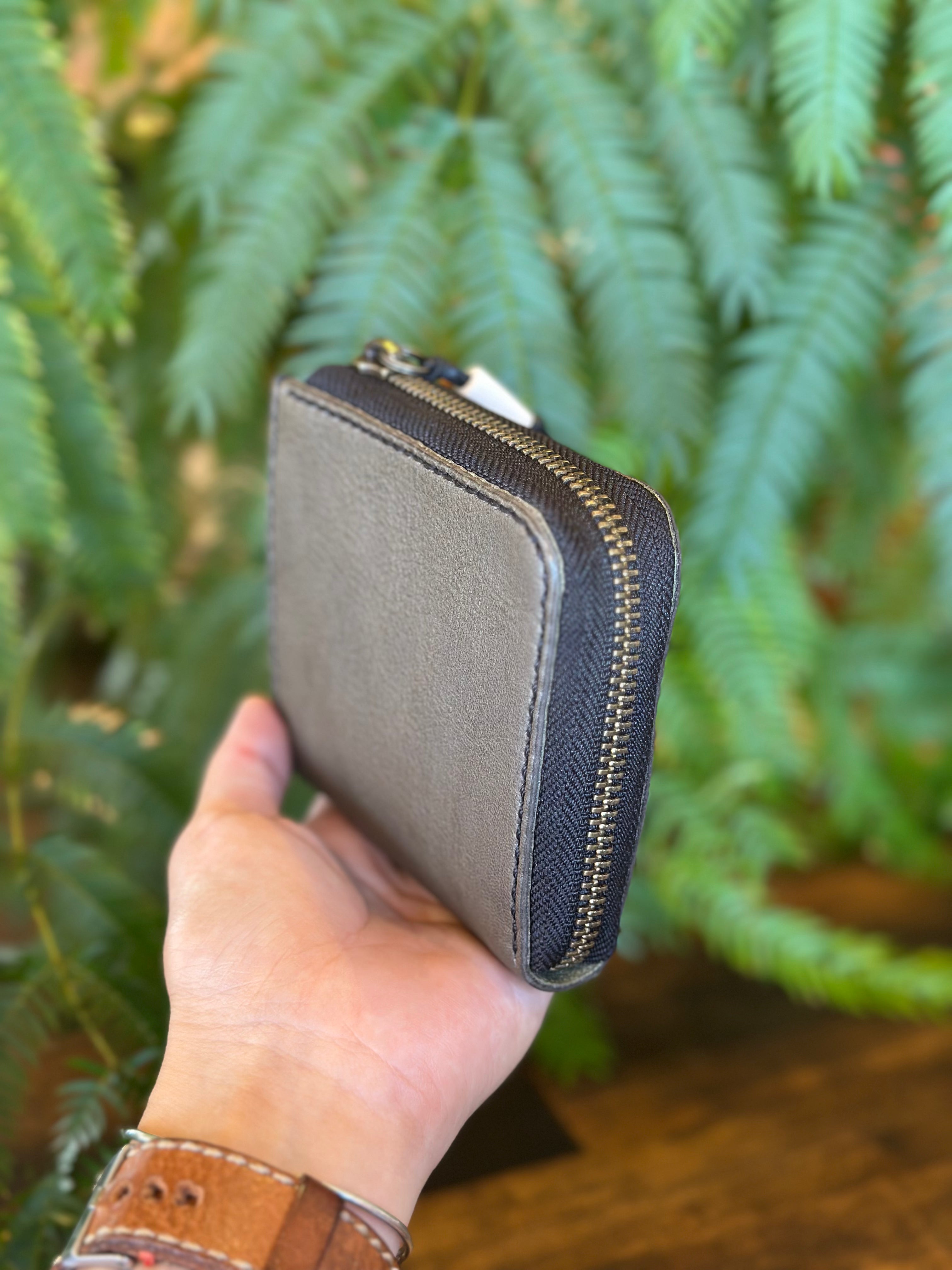 【屋久鹿革】究極の島財布（カーキ）