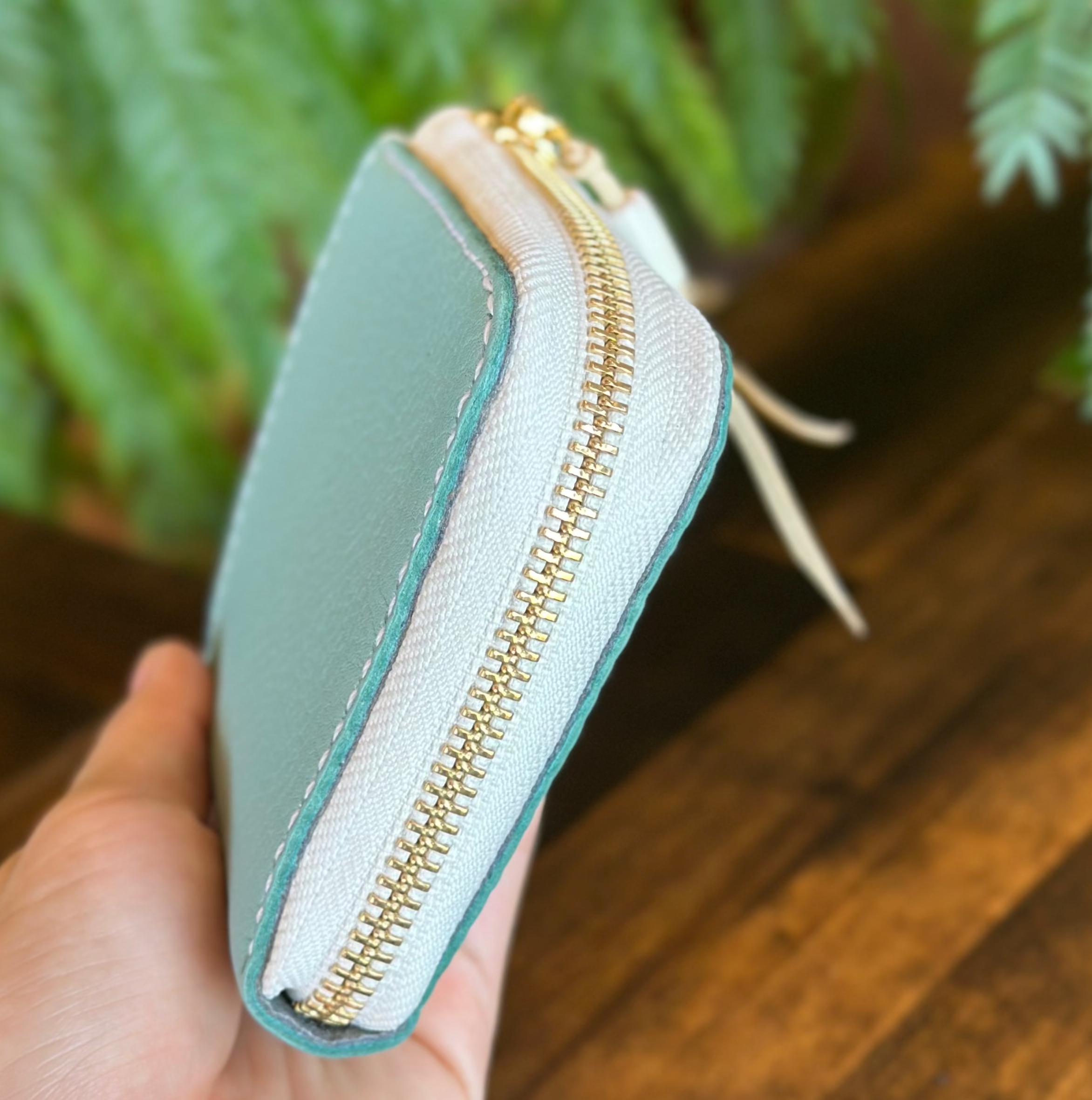 【屋久鹿革】究極の島財布(ターコイズ)